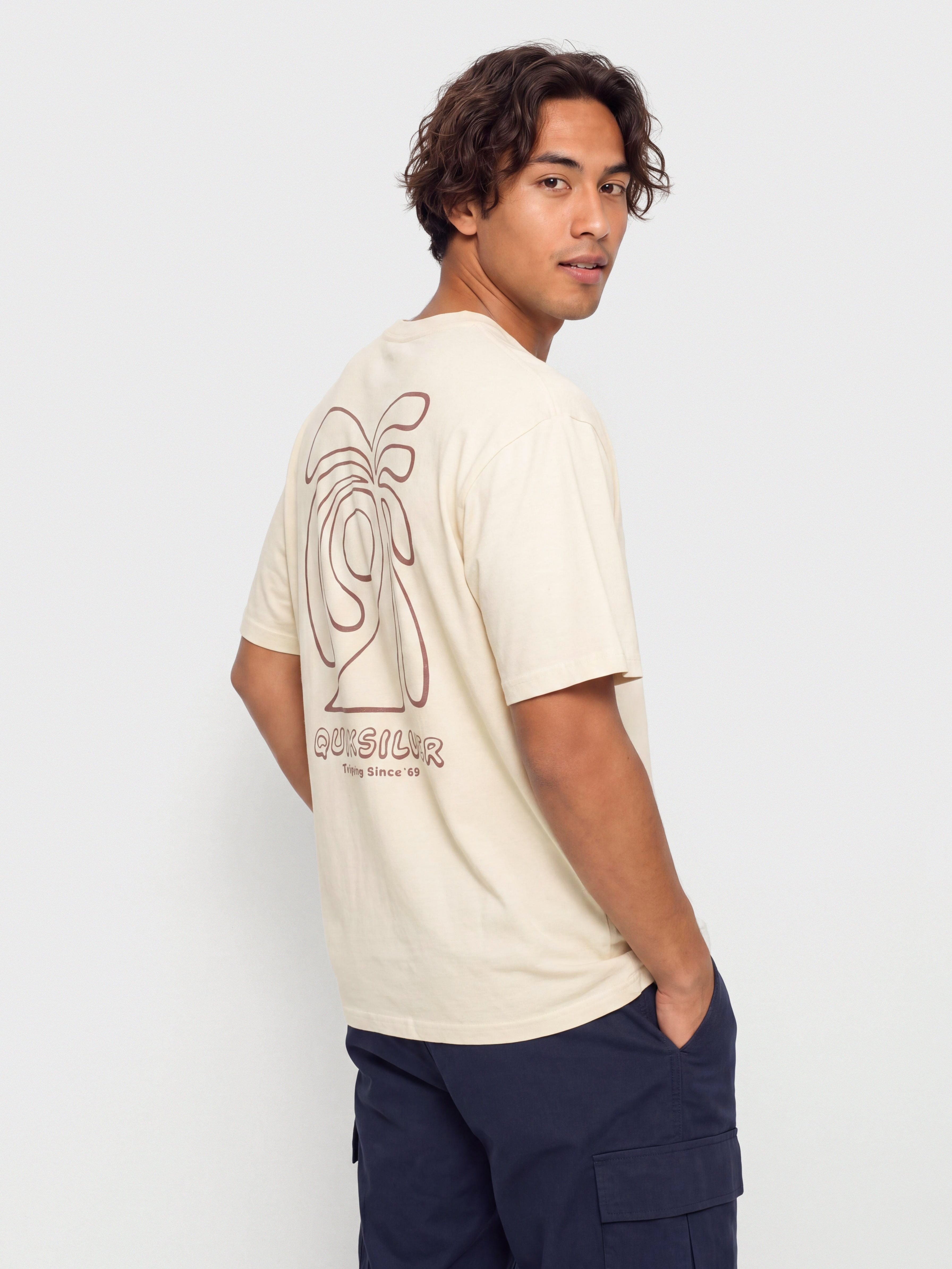 Quiksilver Curve Palm Póló (bone white)