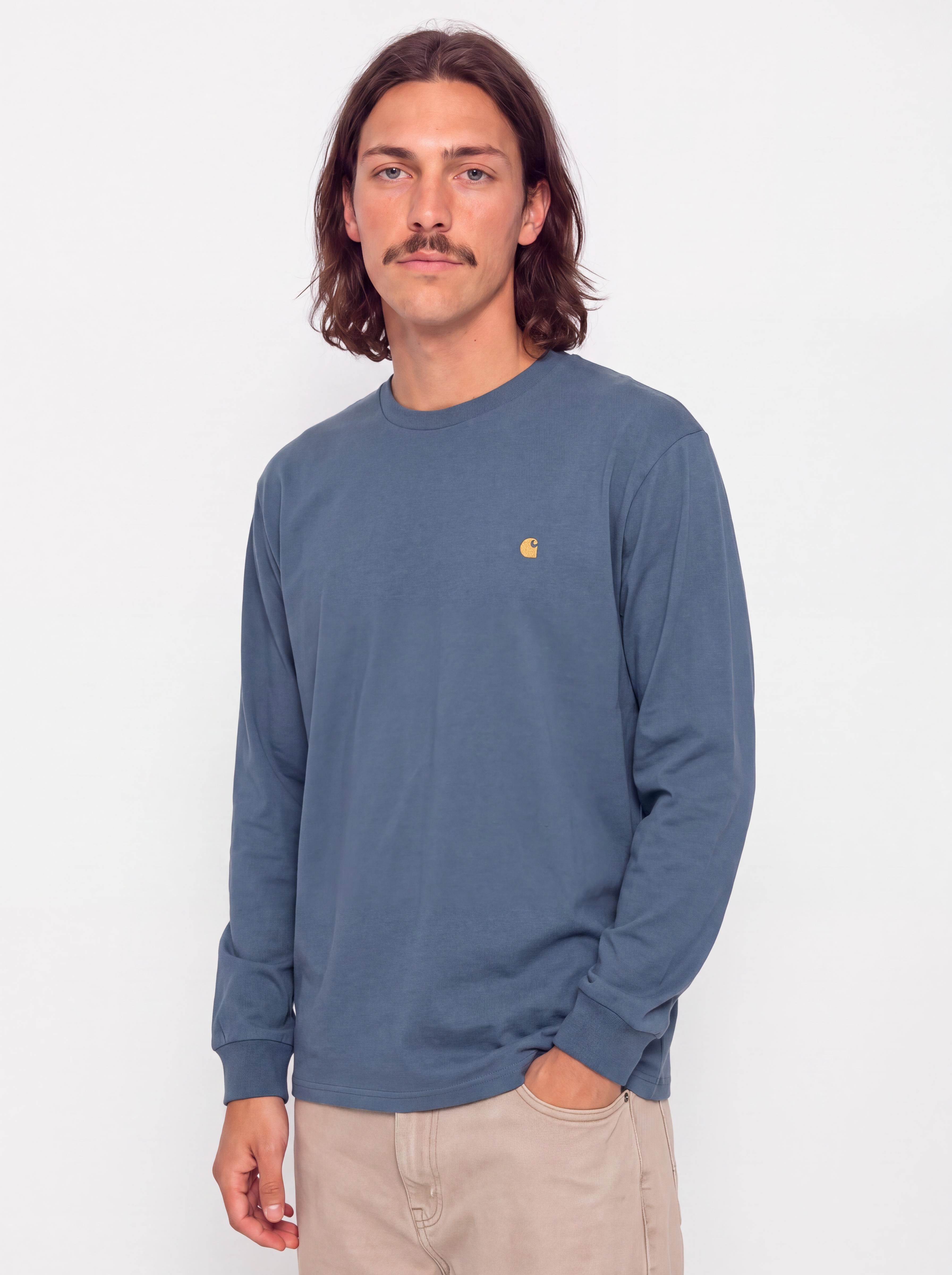 Carhartt WIP Chase Hosszú ujjú felső (icesheet/gold)