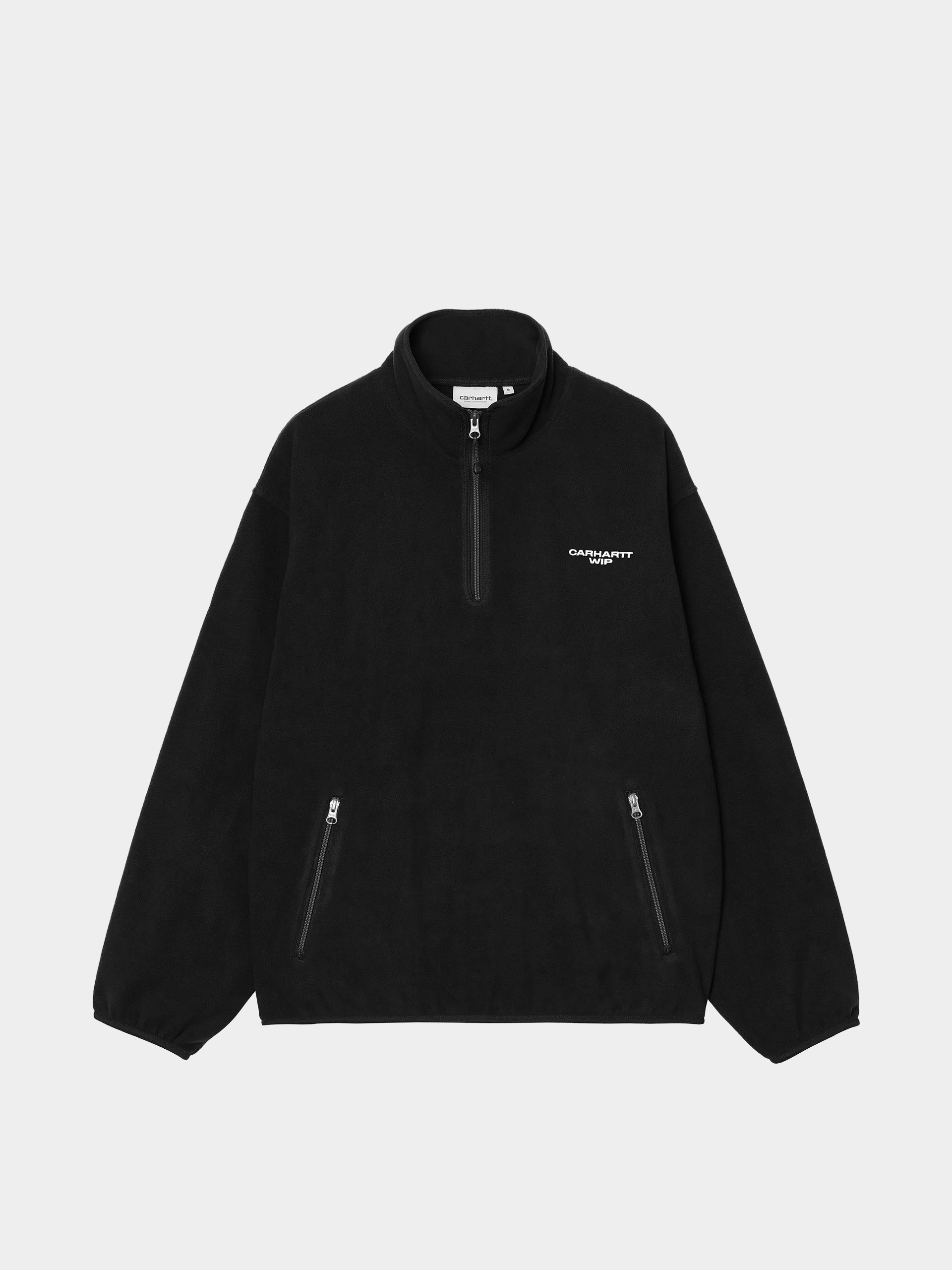 Polár pulóver Carhartt WIP Edmore Half Zip (black/white)