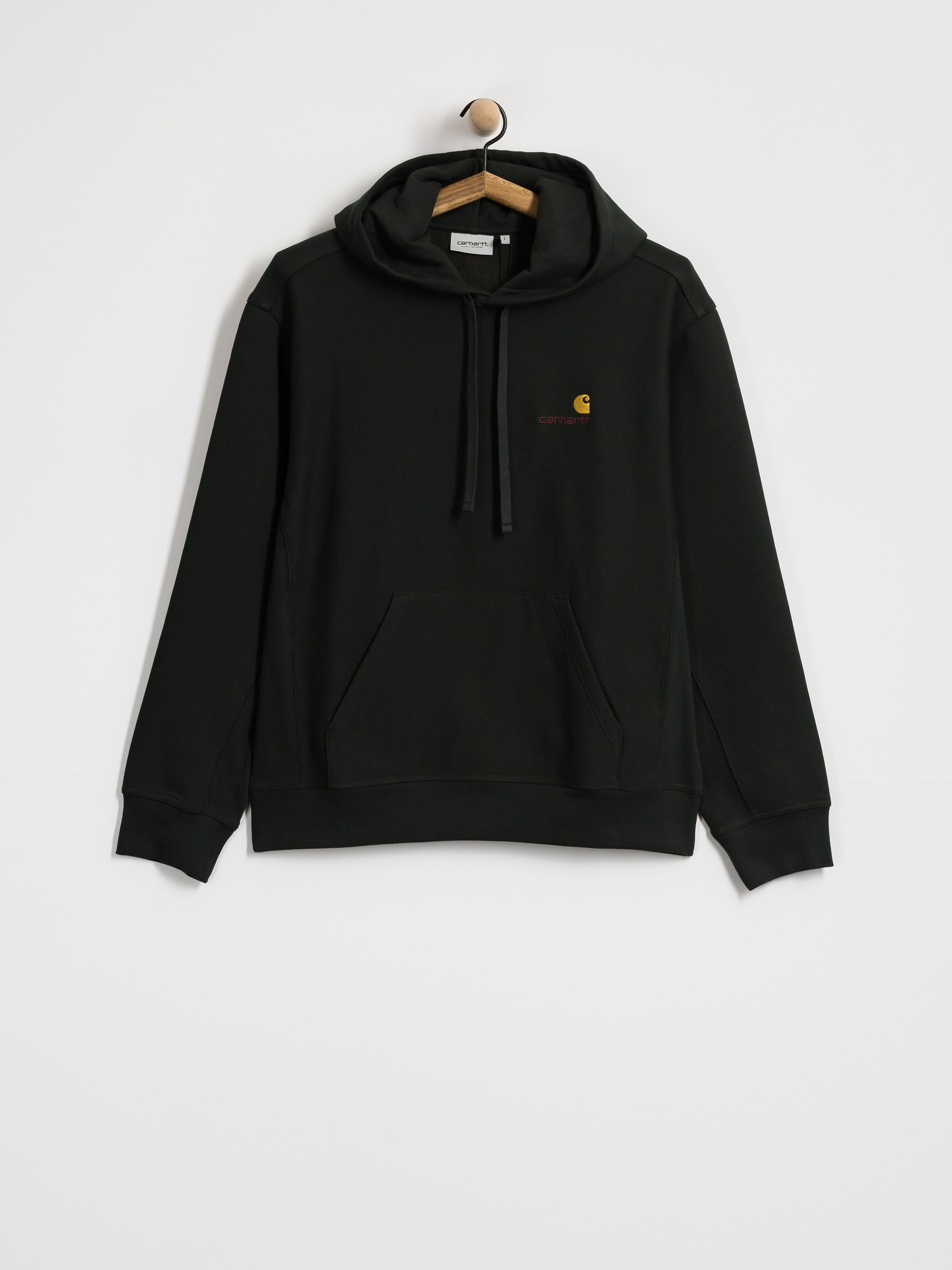 Kapucnis pulu00f3ver Carhartt WIP American Script HD (raven)