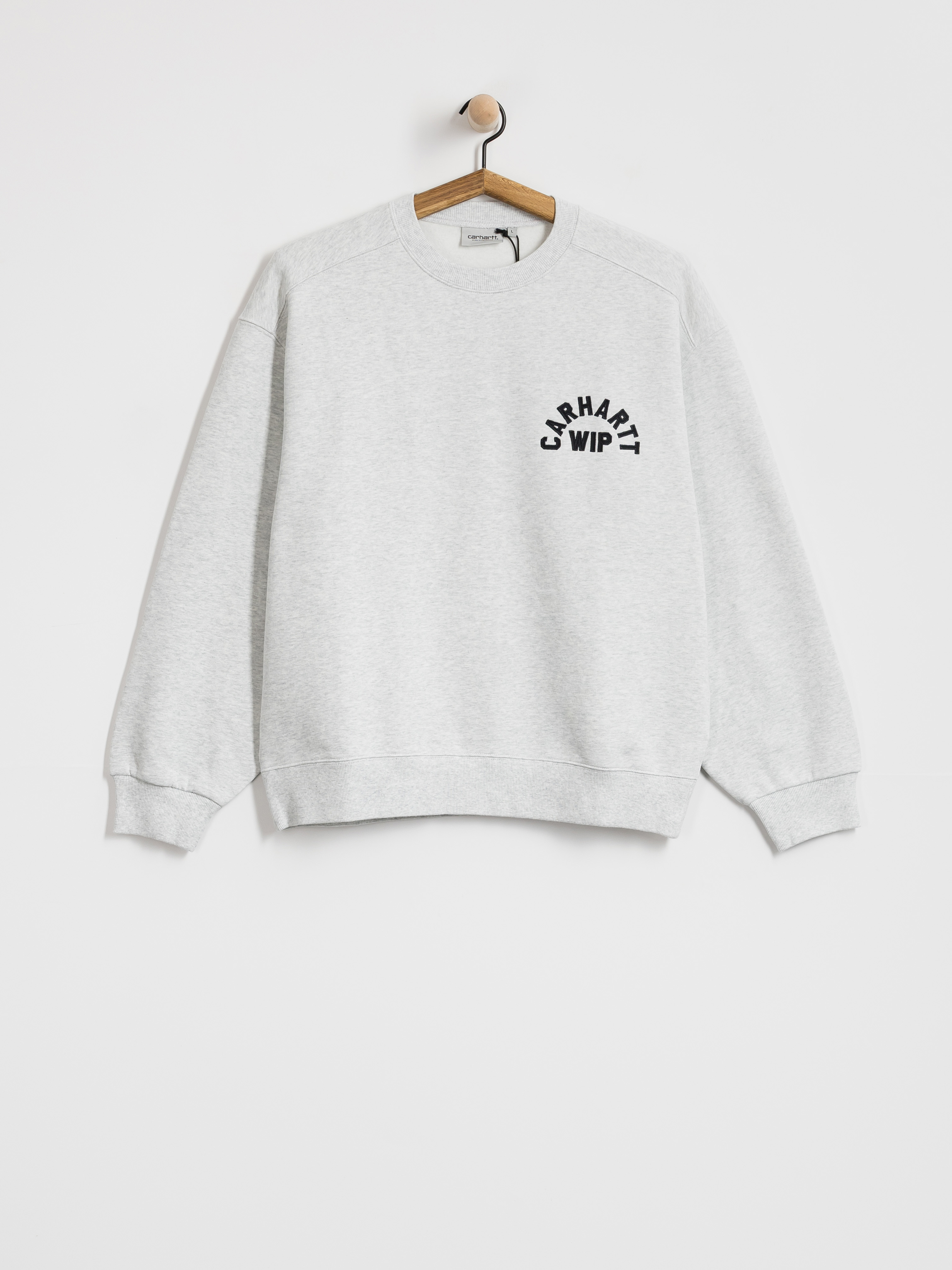 Pulóver Carhartt WIP Arch Script (ash heather/dark navy/stone washed)