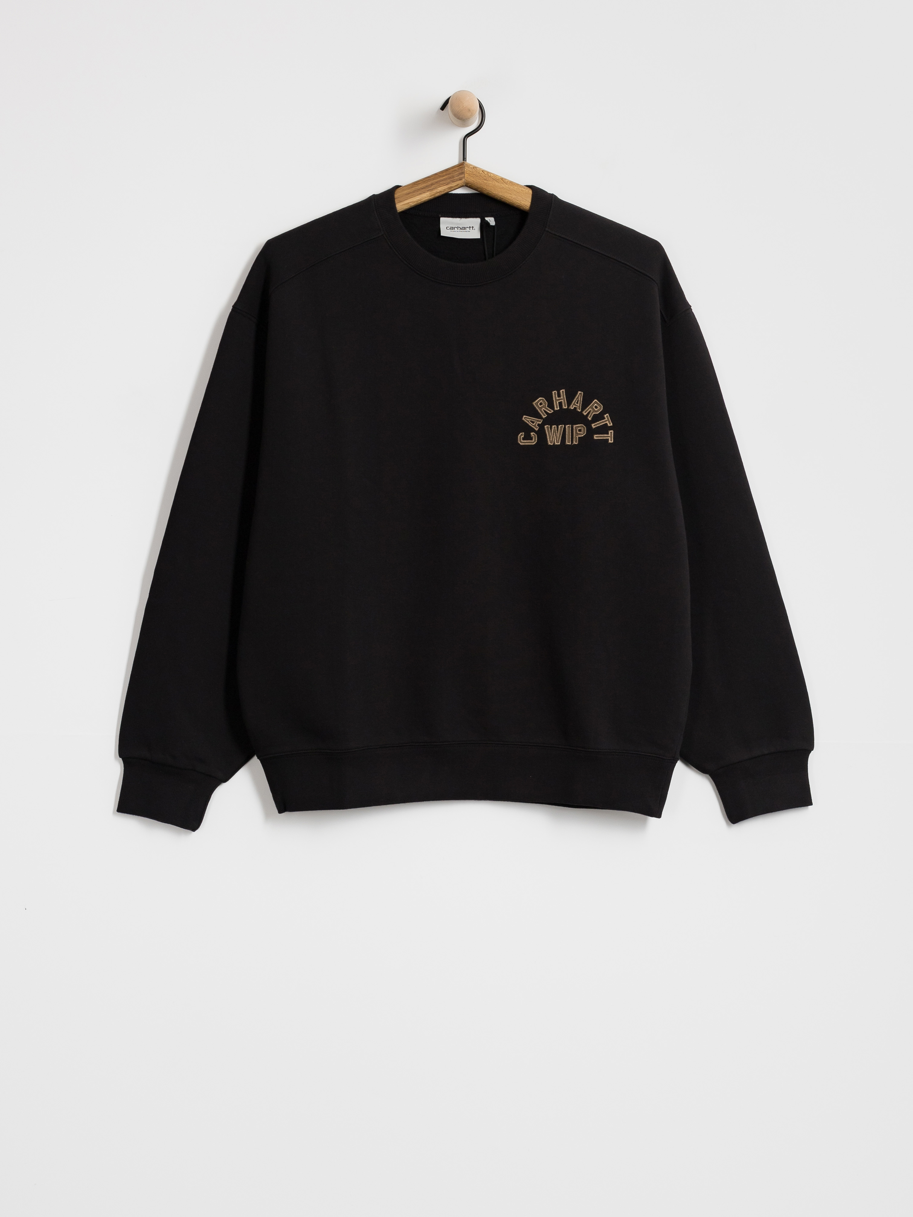 Pulóver Carhartt WIP Arch Script (black/hamilton brown/stone washed)