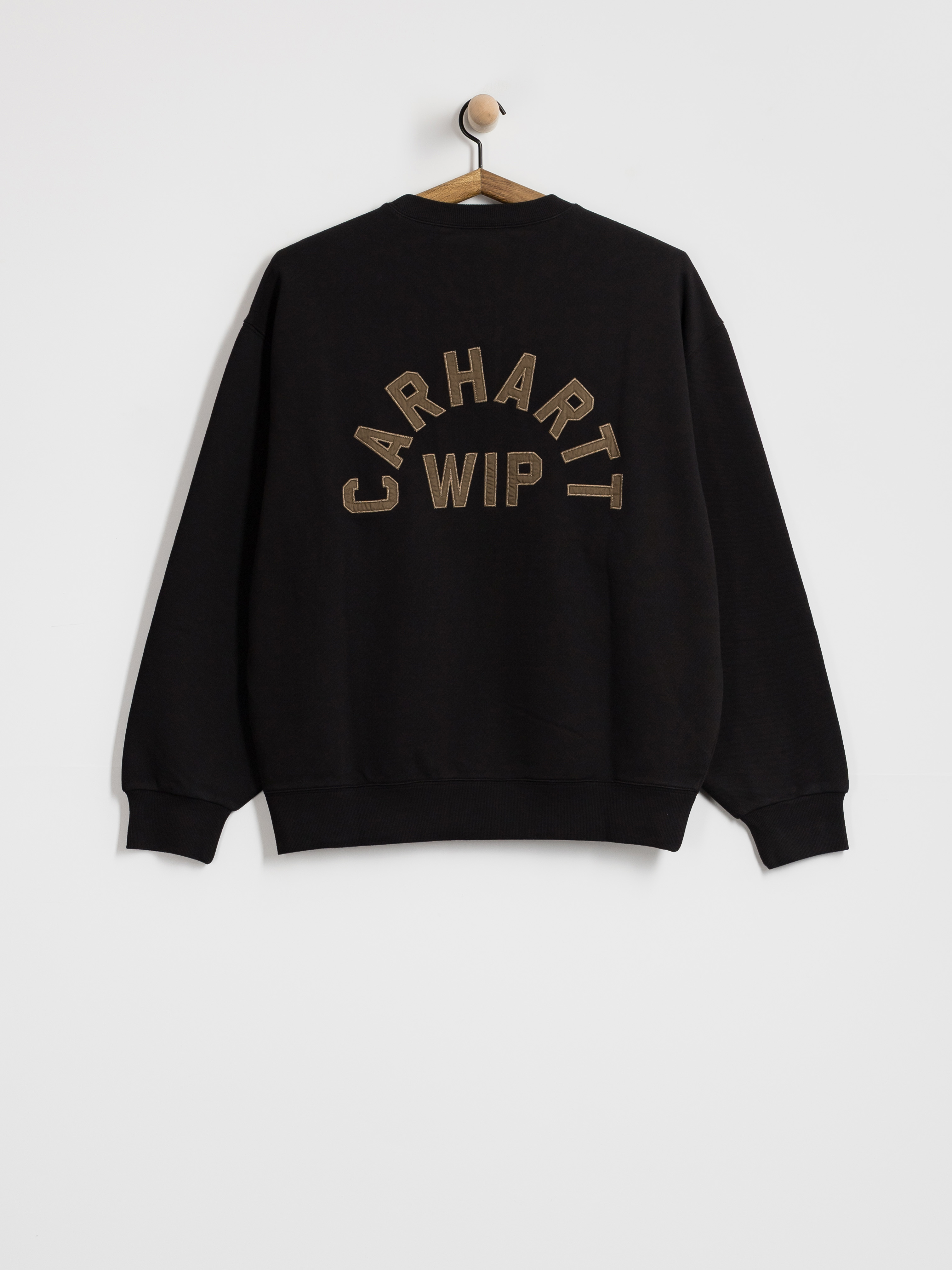 Pulóver Carhartt WIP Arch Script (black/hamilton brown/stone washed)