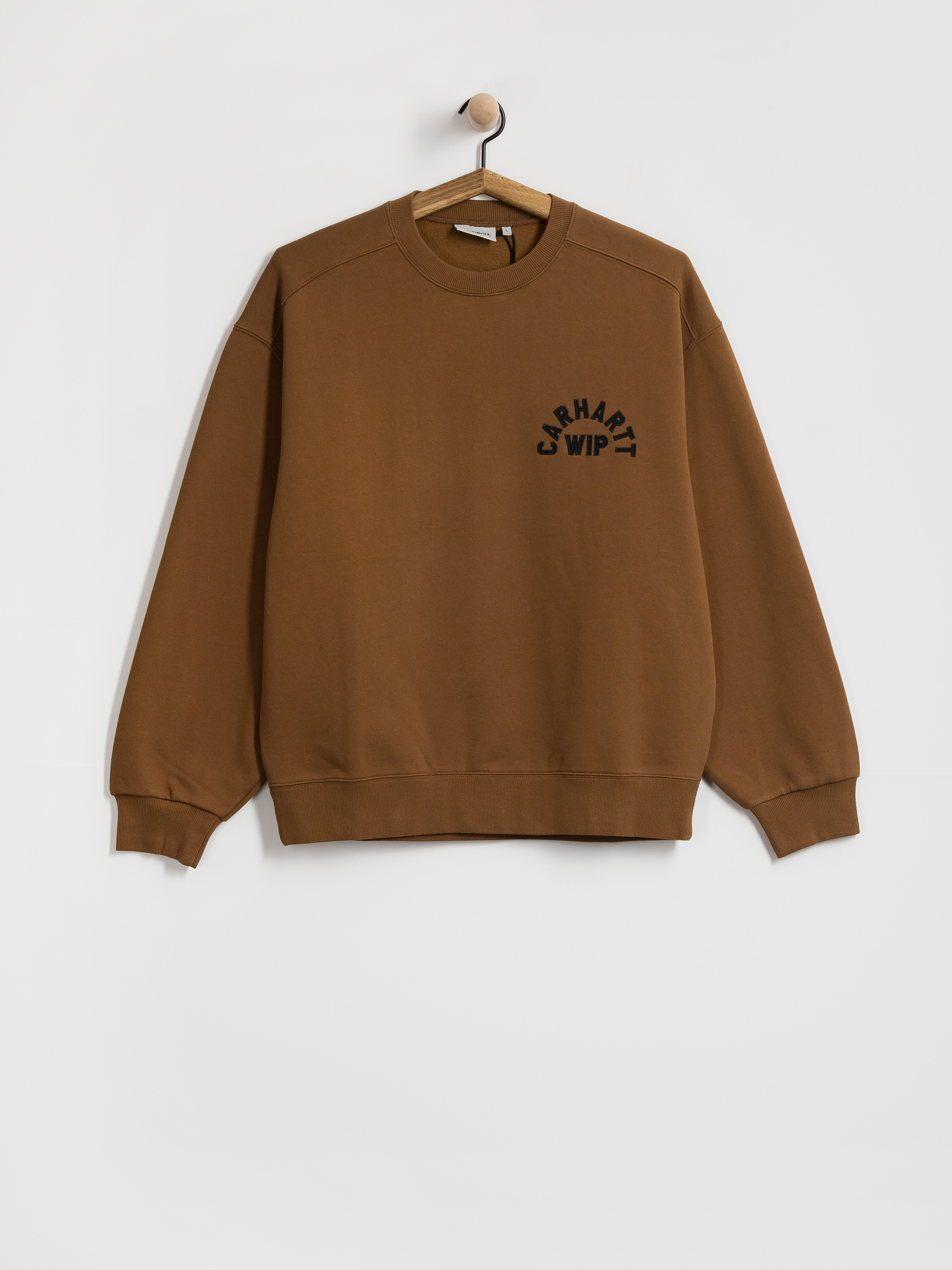Pulóver Carhartt WIP Arch Script (wip h brown/black/stone washed)