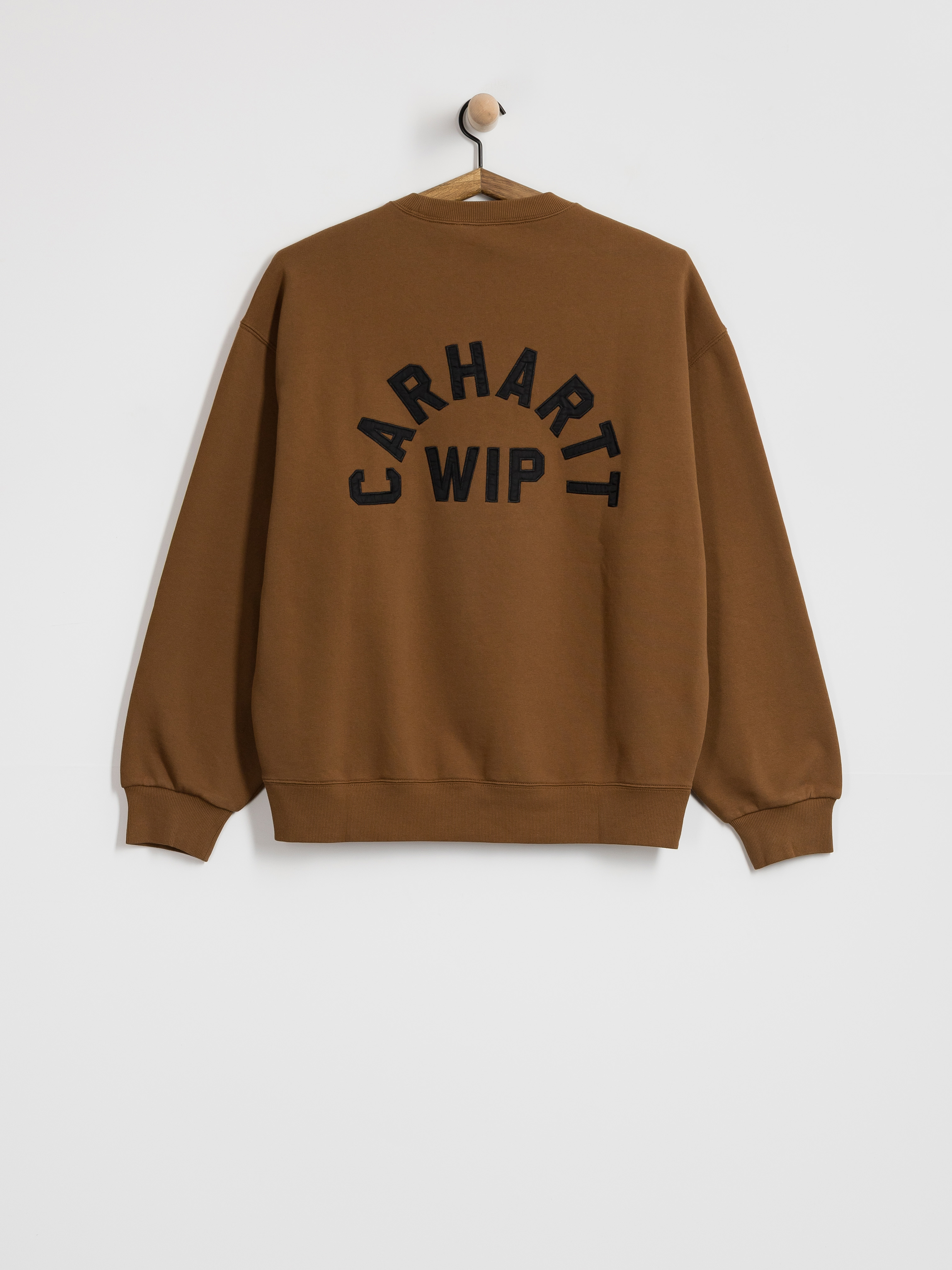 Pulóver Carhartt WIP Arch Script (wip h brown/black/stone washed)