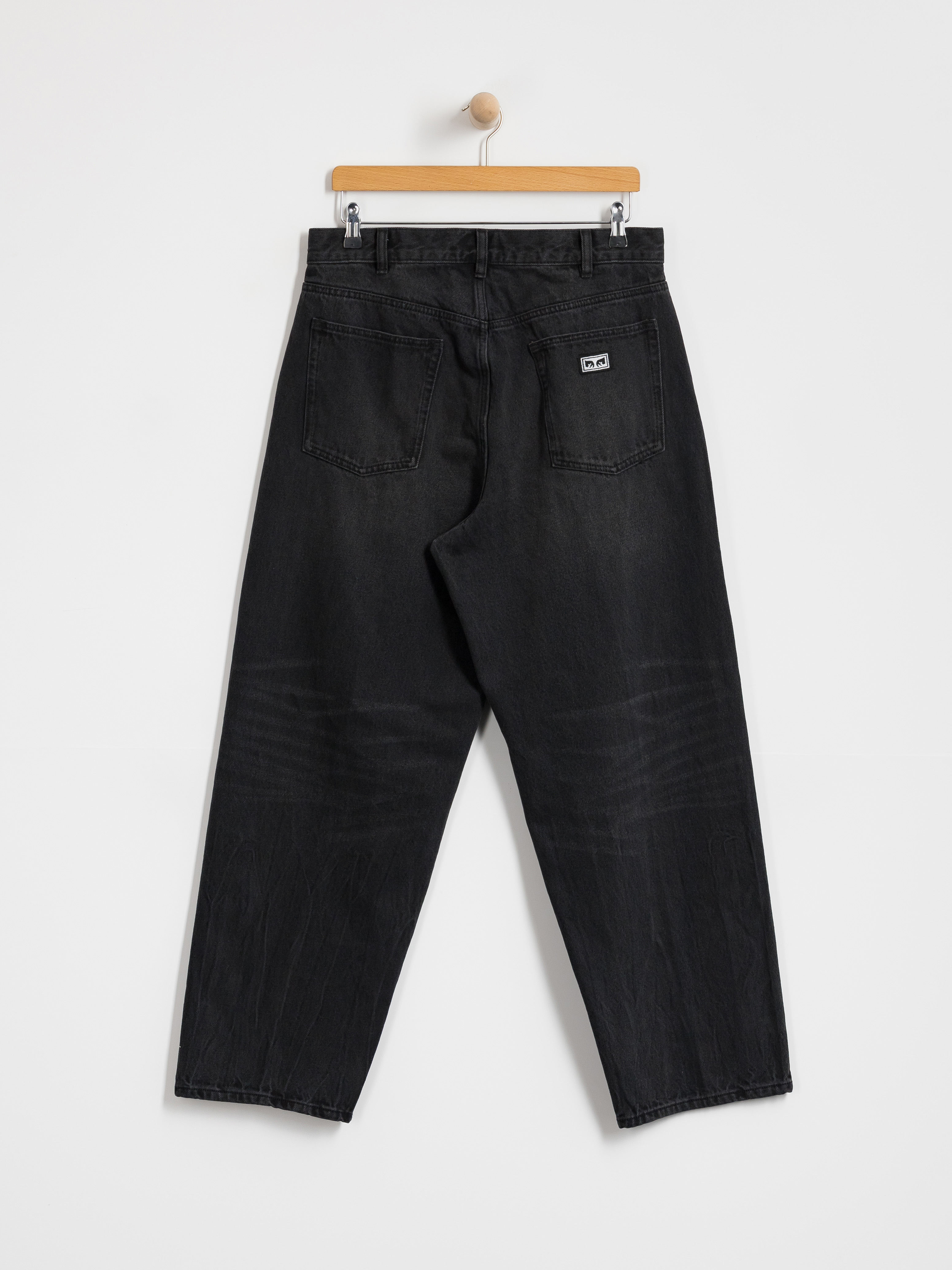 OBEY Bigwig Baggy Denim Kisnadrág (heavy vintage black)
