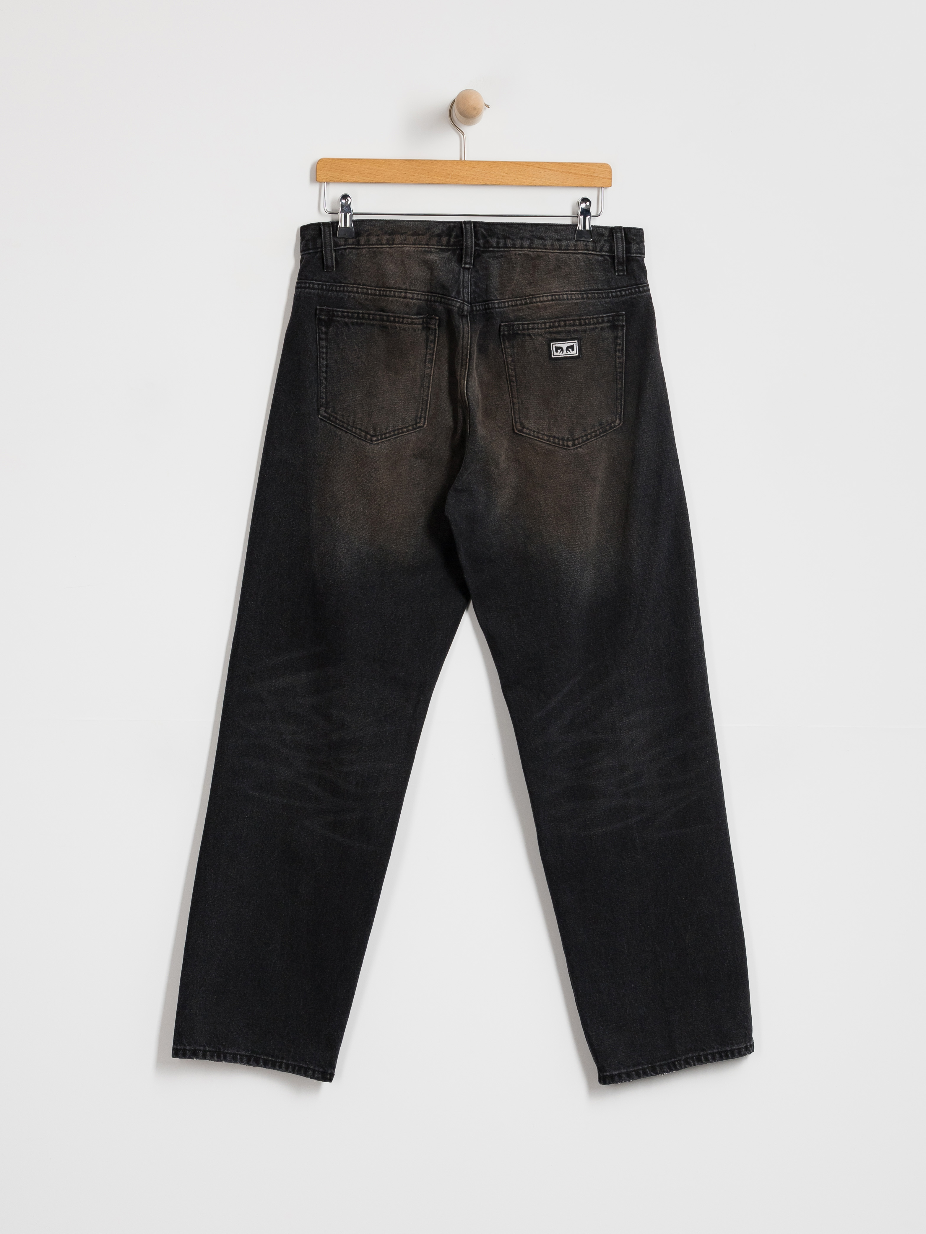 OBEY Boxcar Straight Denim Kisnadrág (oxidized black)