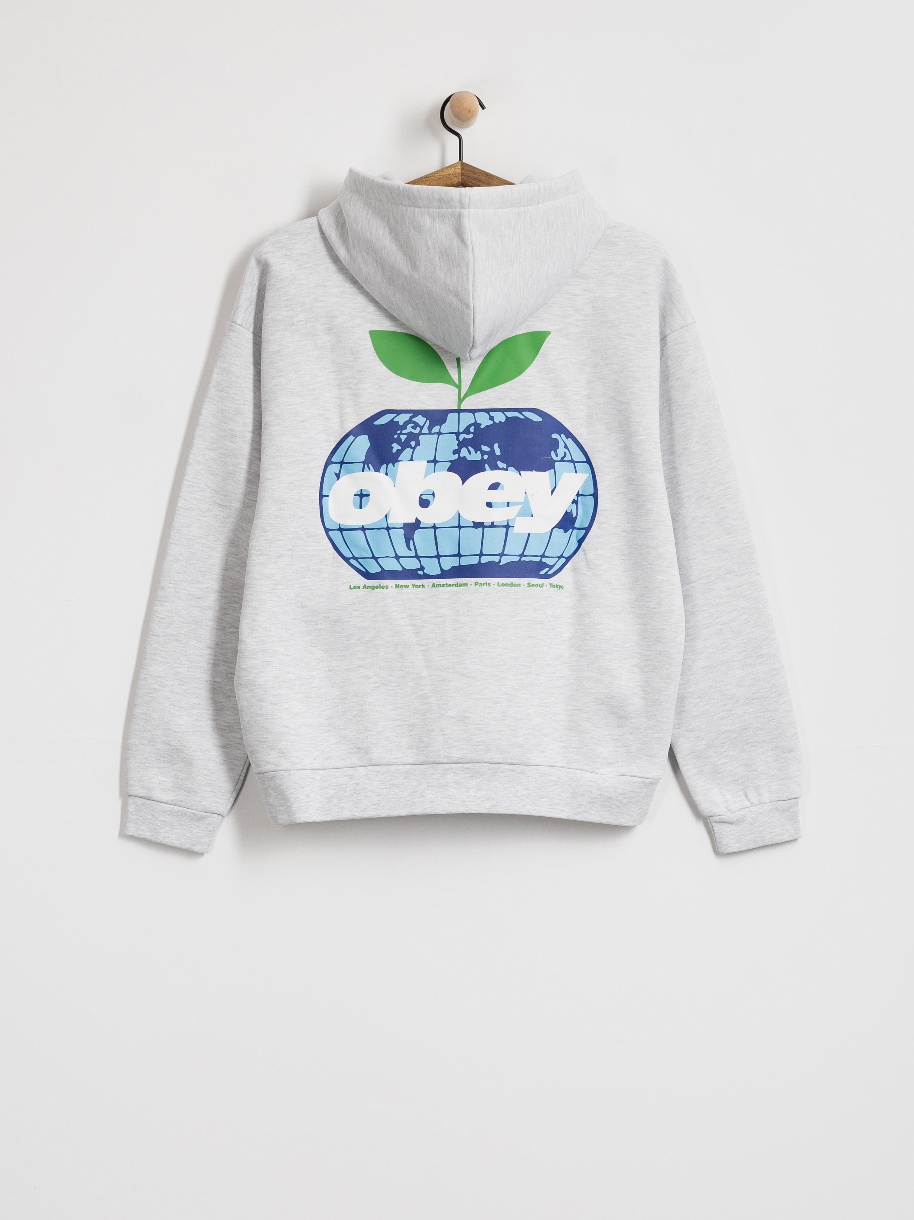 OBEY Intercontinental Extra HD Kapucnis pulóver (ash grey)