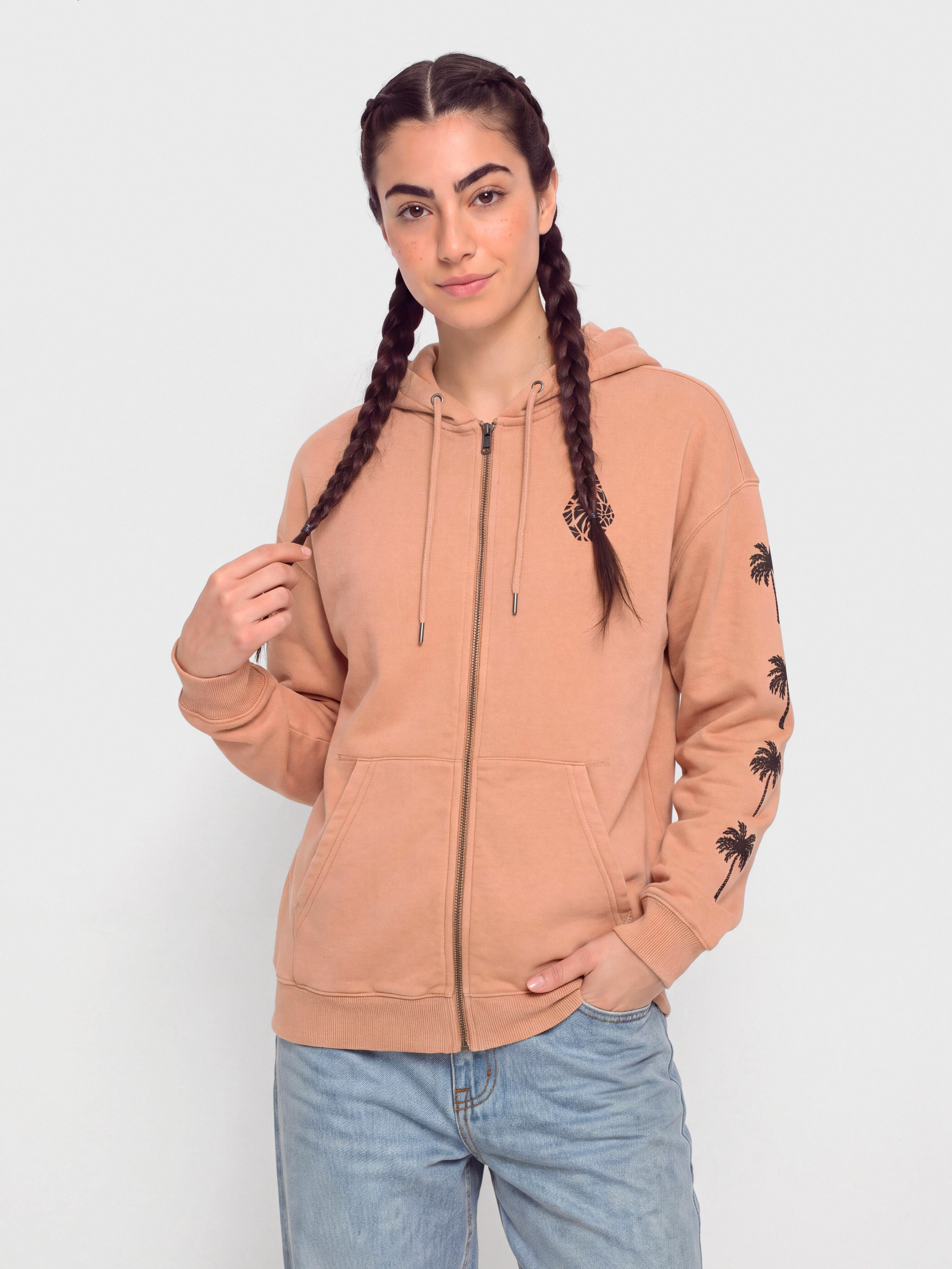 Volcom Stone Art Up Zip Pulóver Wmn
