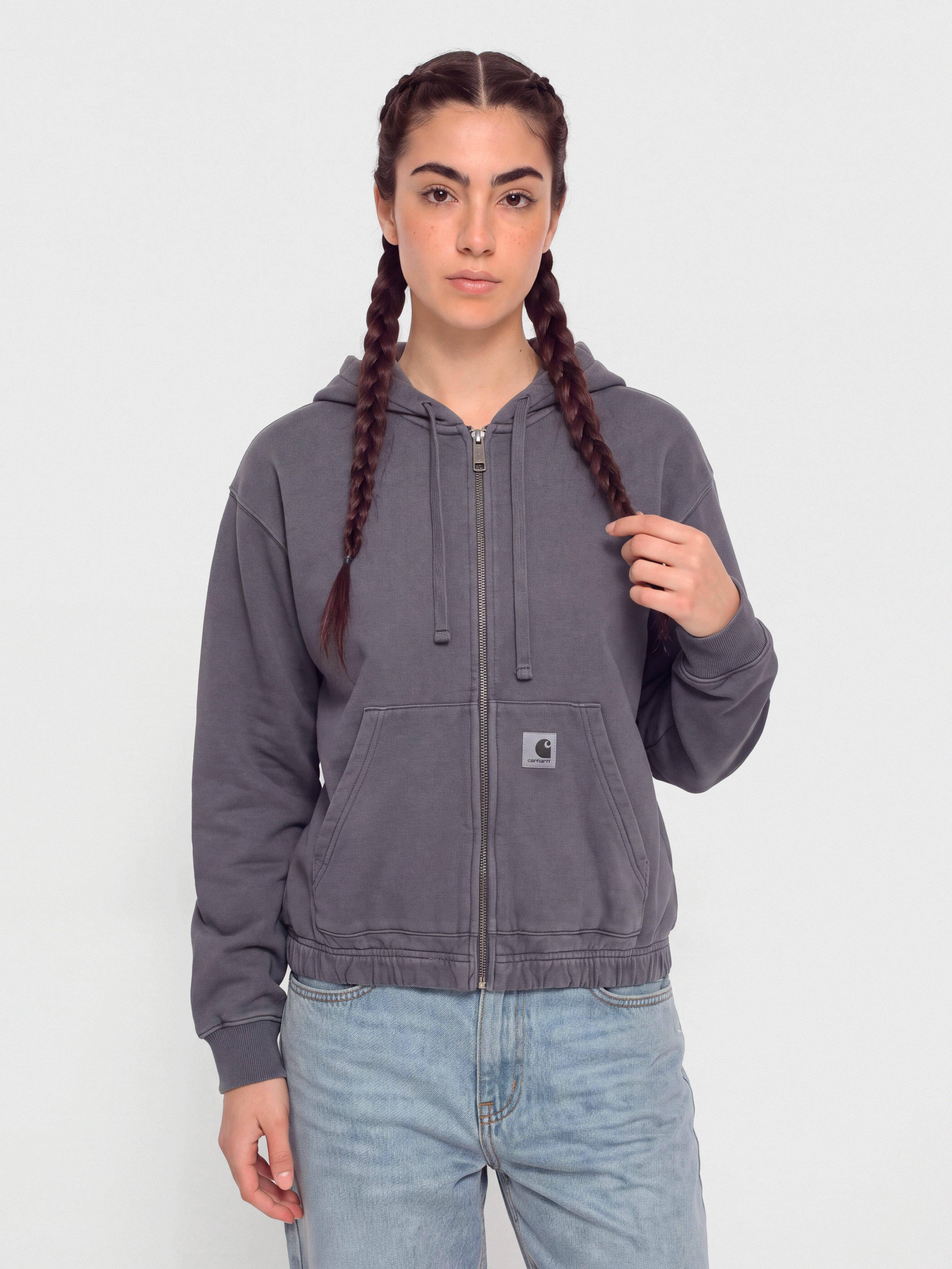 Kapucnis pulu00f3ver Carhartt WIP Hoggard ZHD Wmn (shady purple)