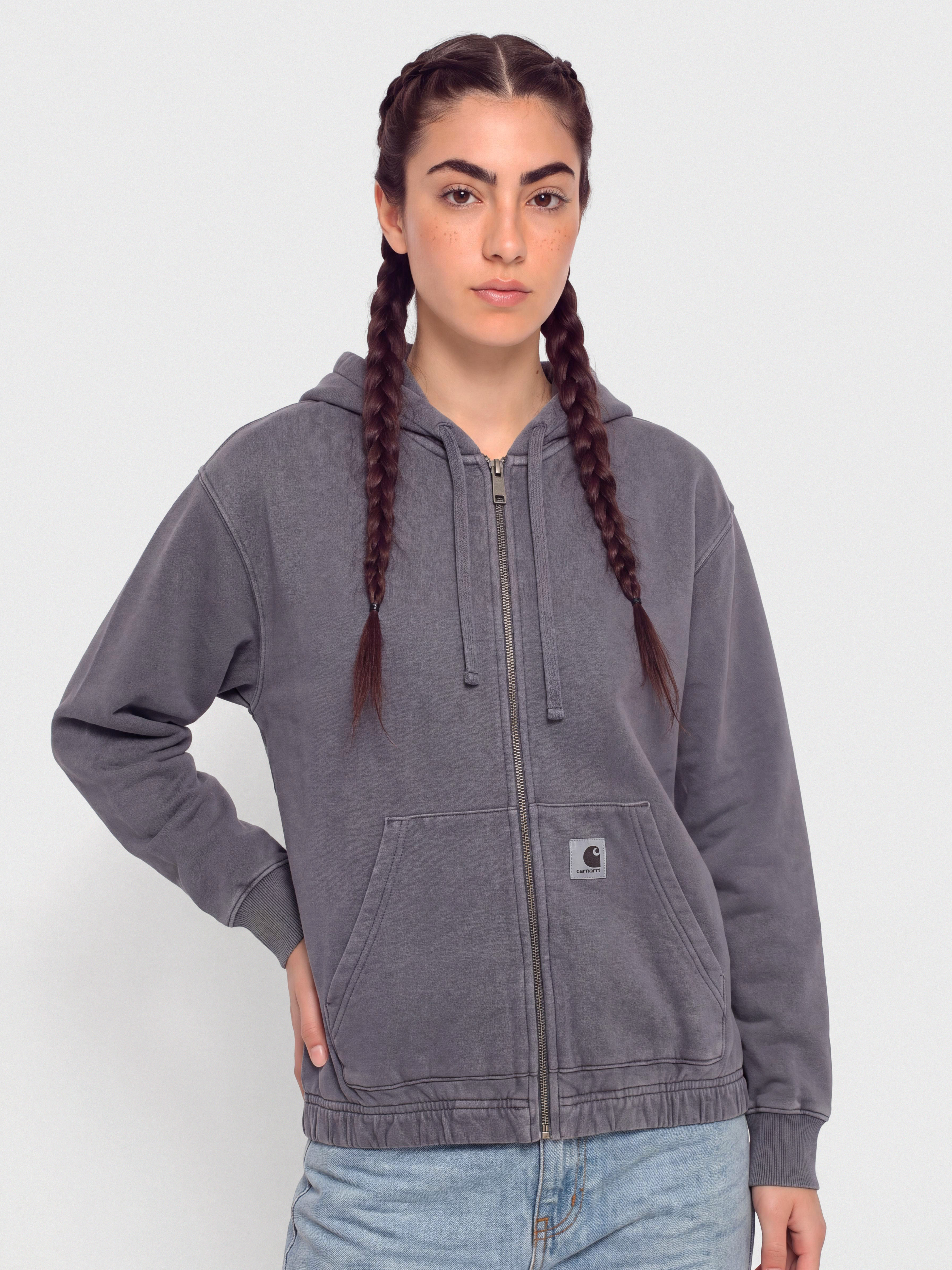 Kapucnis pulóver Carhartt WIP Hoggard ZHD Wmn (shady purple)
