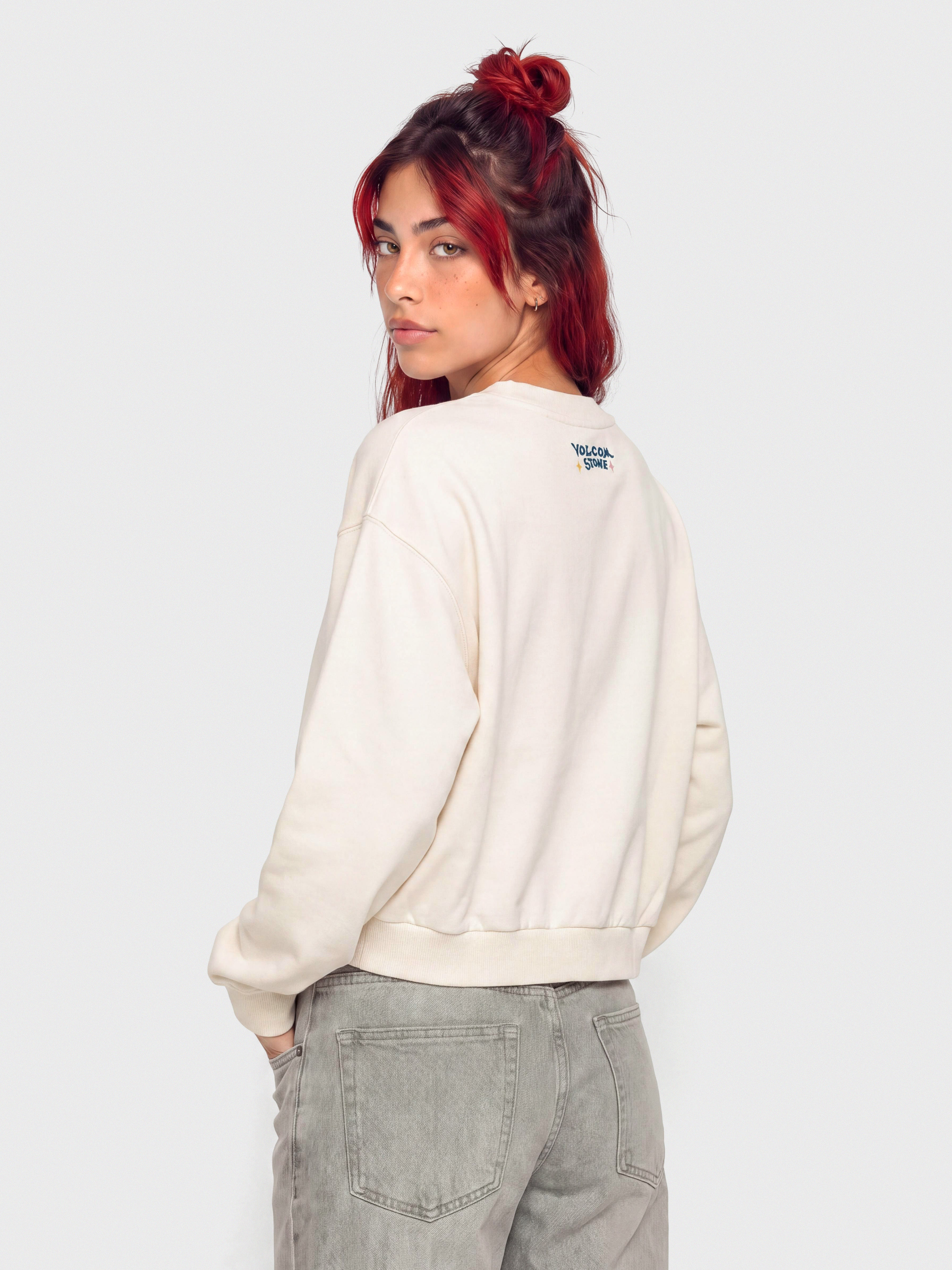 Volcom Fa Bruno Lucas Crew Wmn Pulóver (off white)