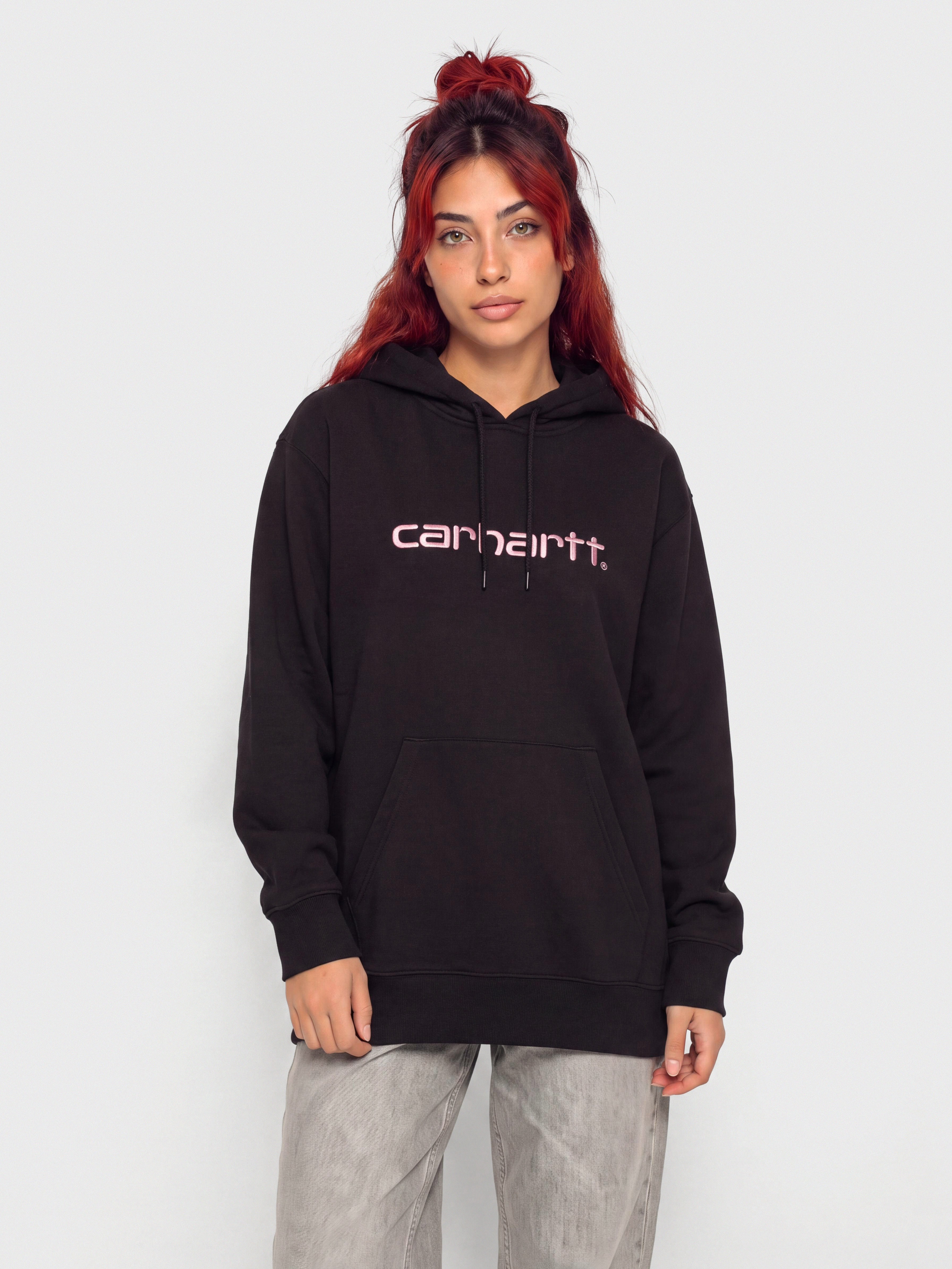 Carhartt WIP Carhartt HD Wmn Kapucnis pulu00f3ver (black/hortensia)