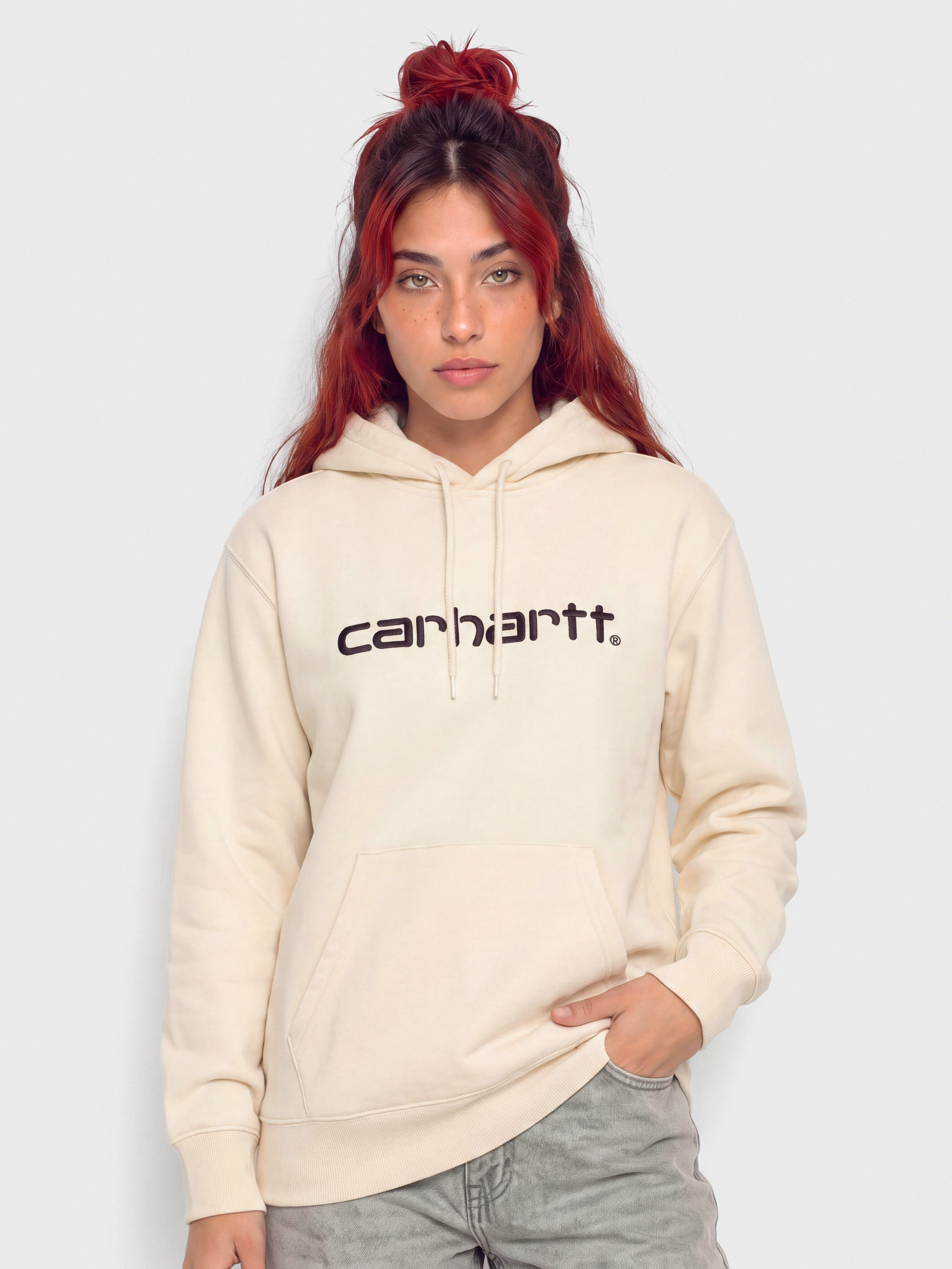 Kapucnis pulóver Carhartt WIP Carhartt HD Wmn (cinnerus/cozy purple)