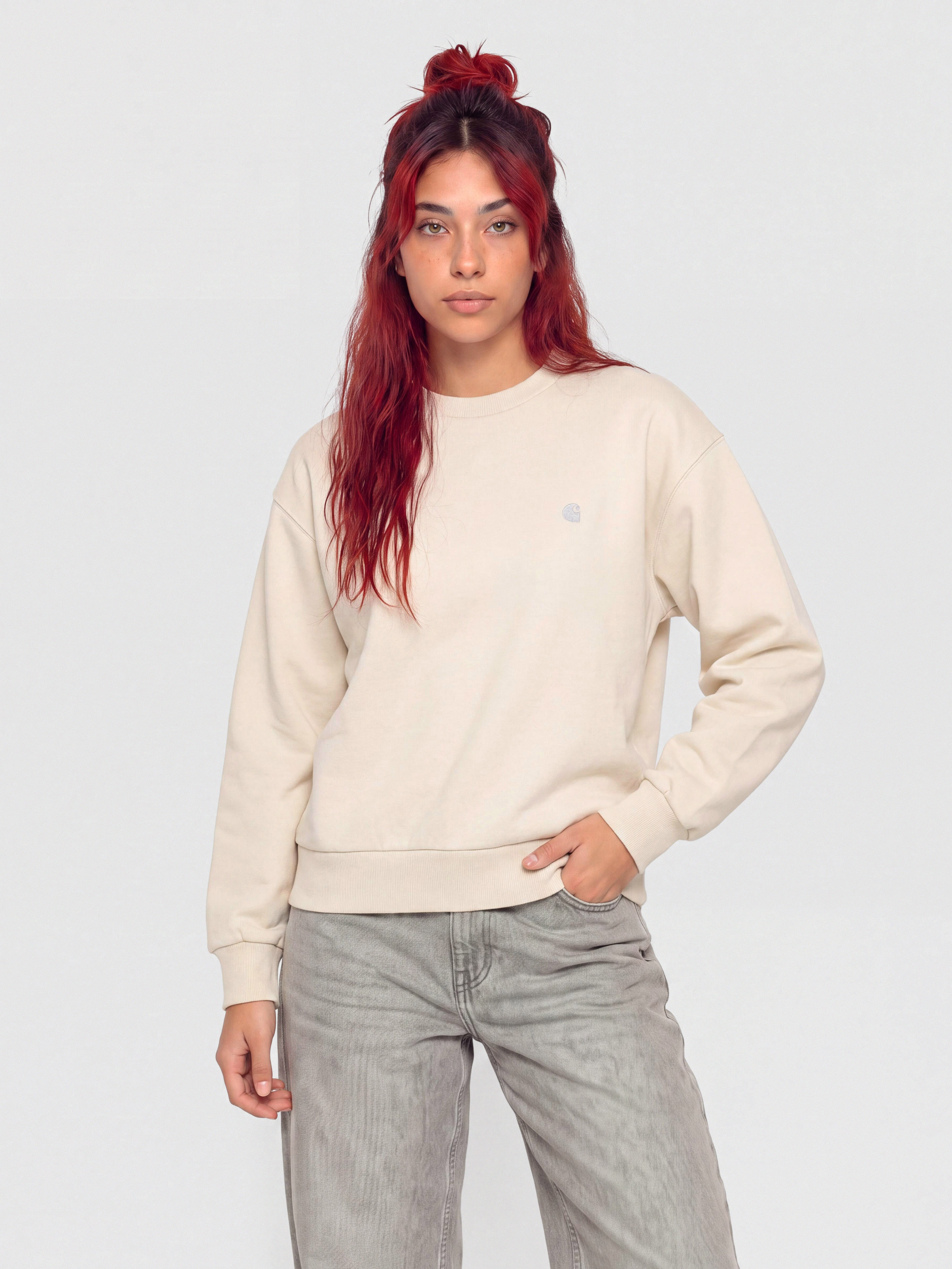 Pulóver Carhartt WIP Casey Wmn (cinnerus/silver)