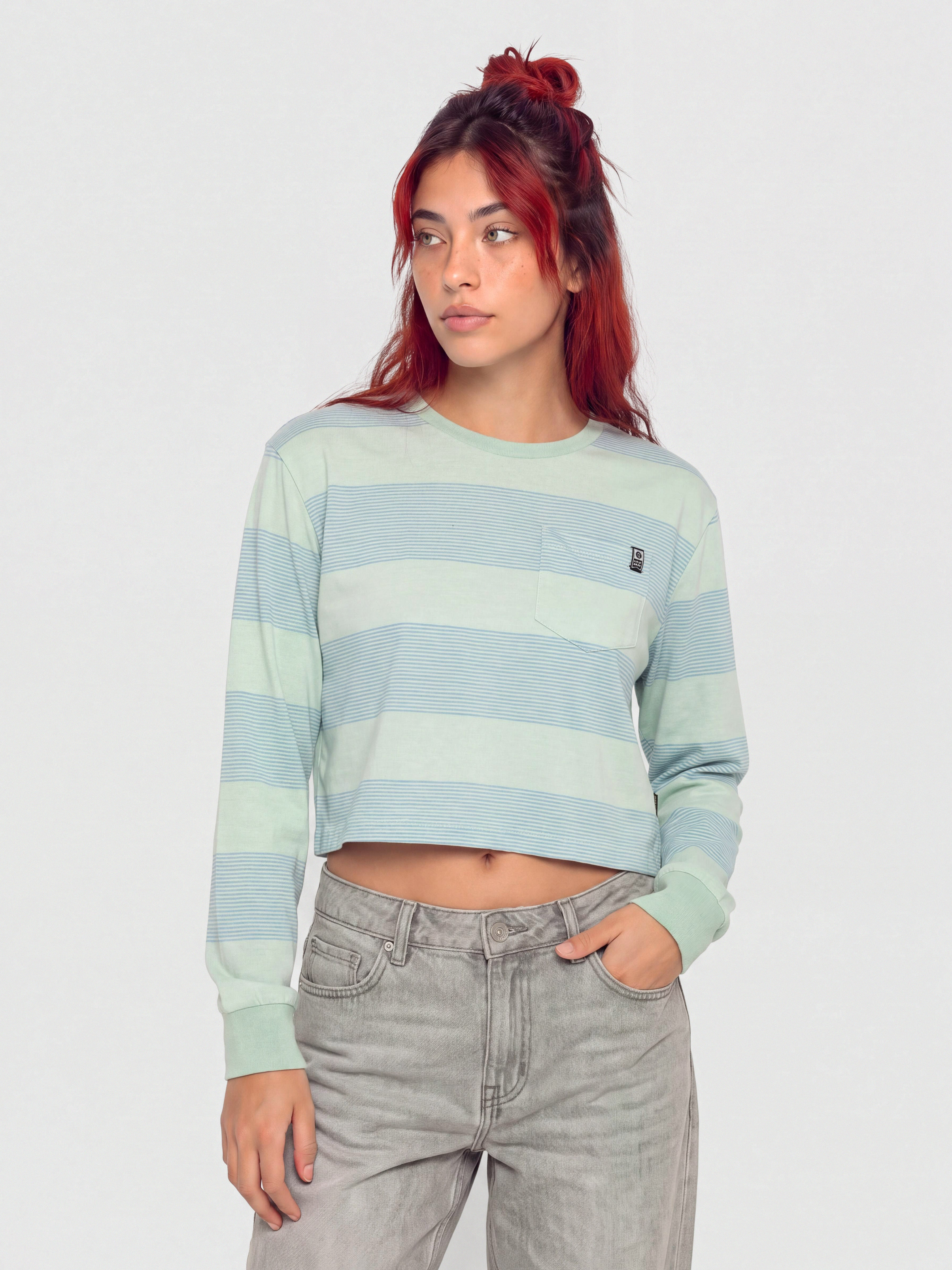 Salty Crew Dawn Patrol Mid Weight Pulóver Wmn (jade)