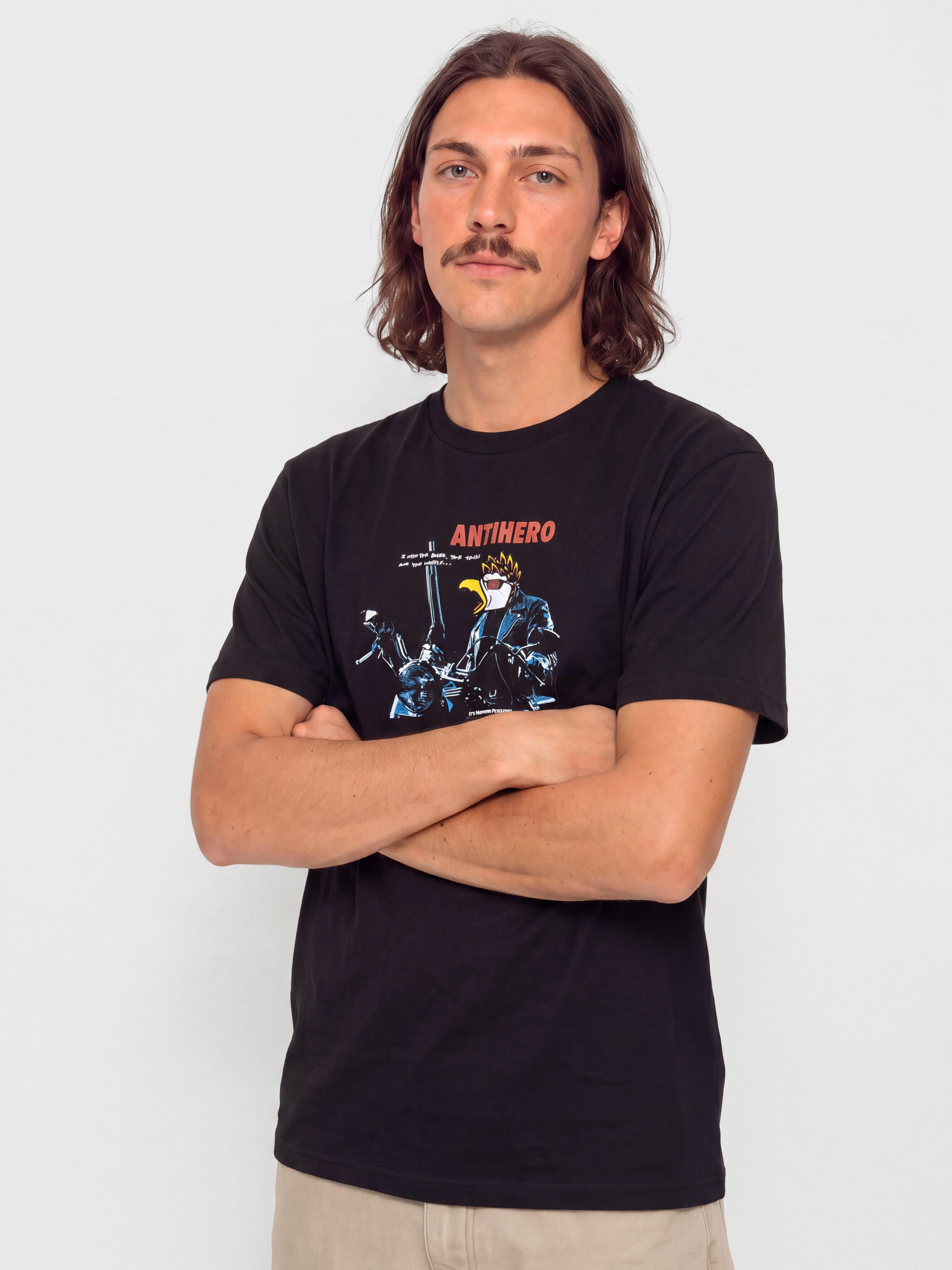Póló Antihero Eaglenator (black w/multi color print)