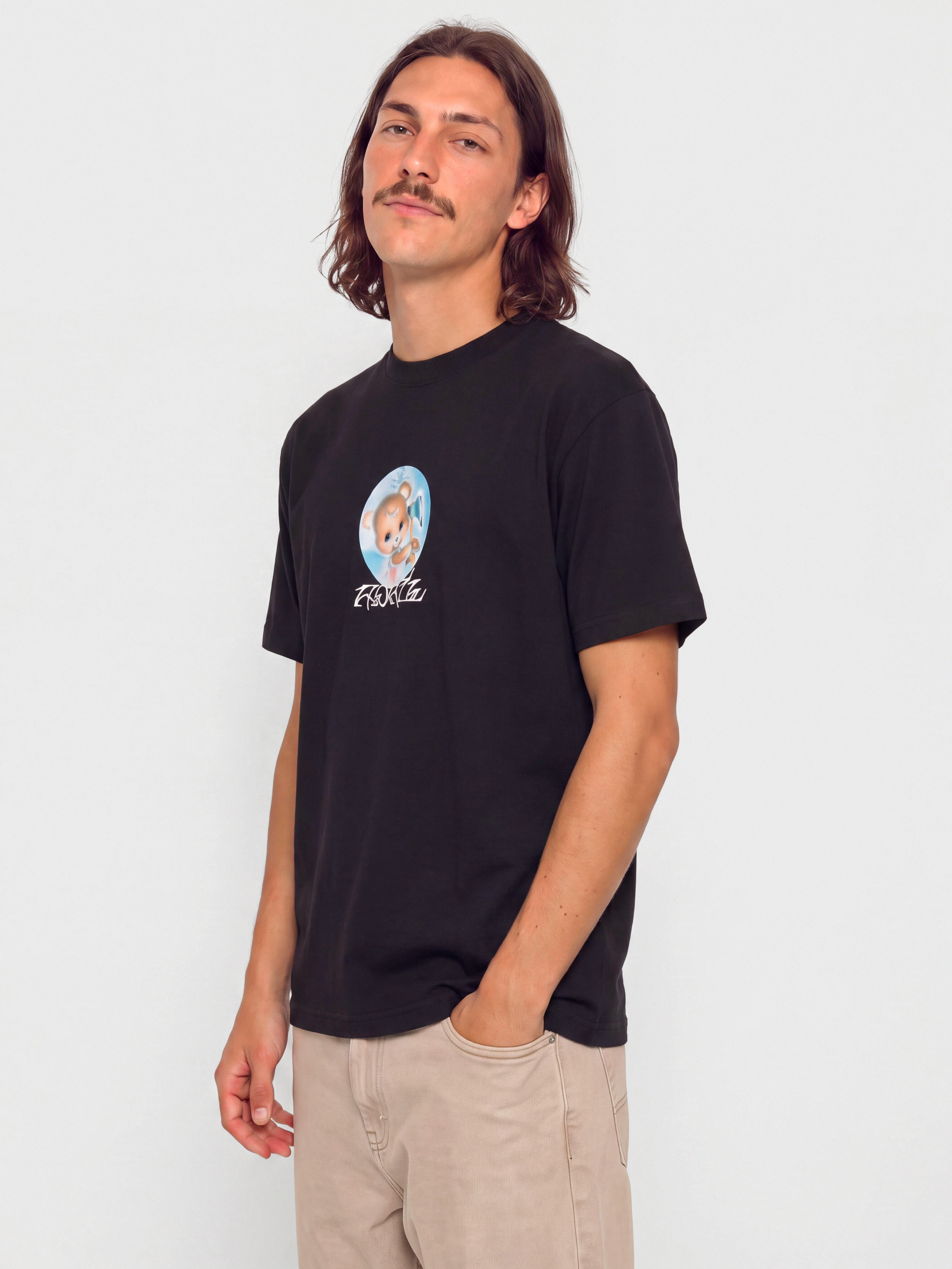 Póló April Skateboards Bear (black)