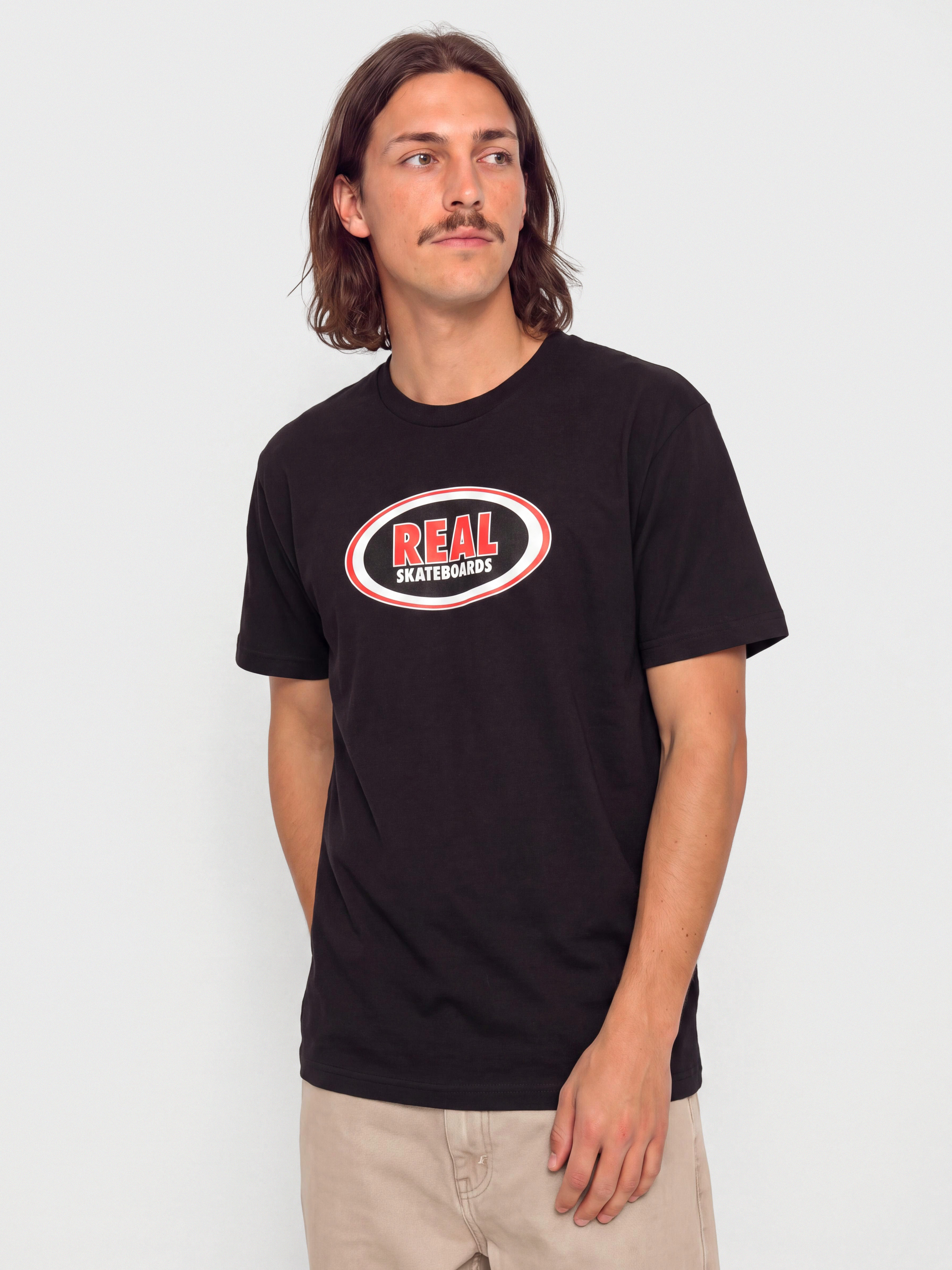 Pu00f3lu00f3 Real Oval (black w/red white black print)