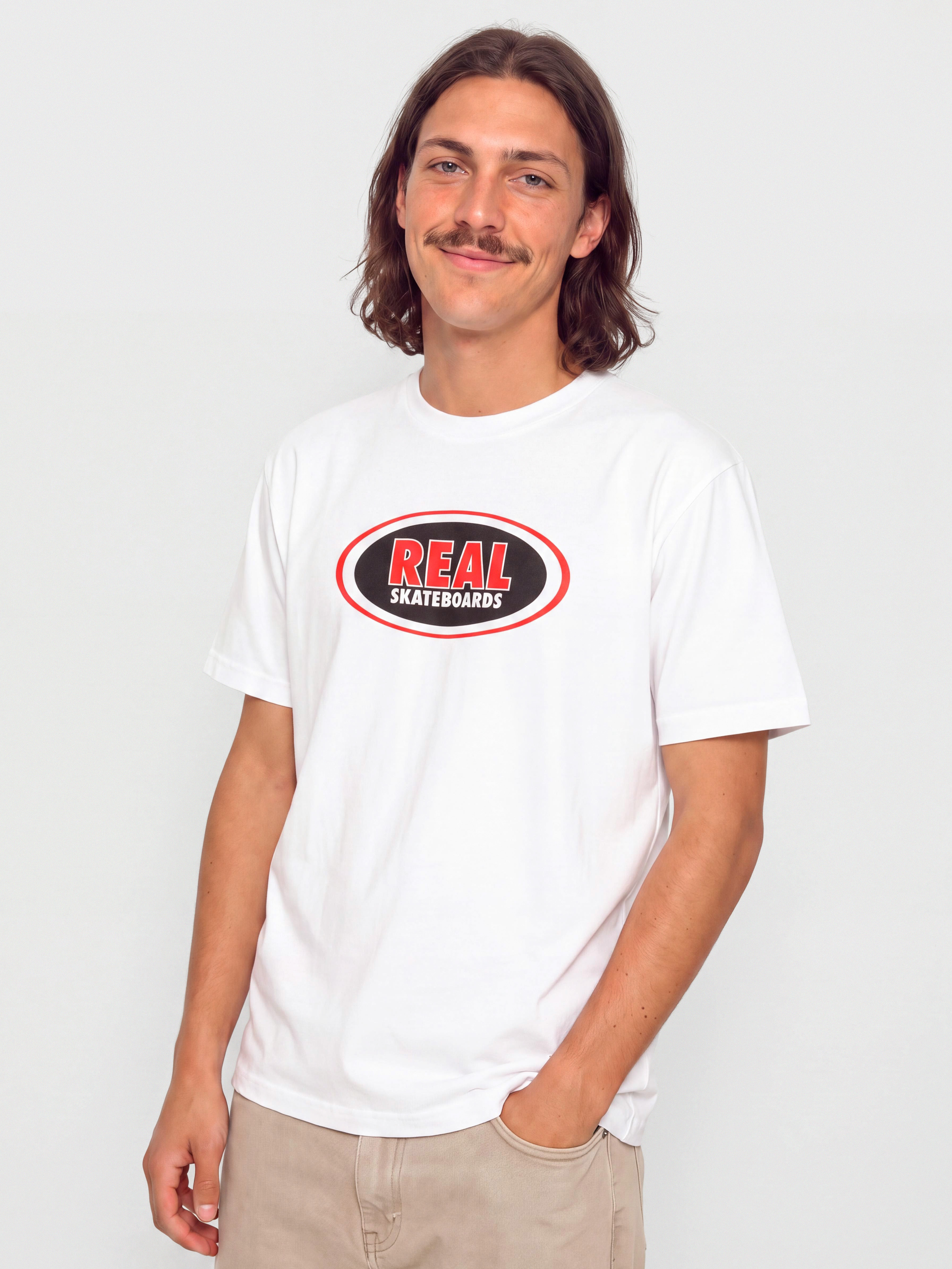 Póló Real Oval (white/red/black)
