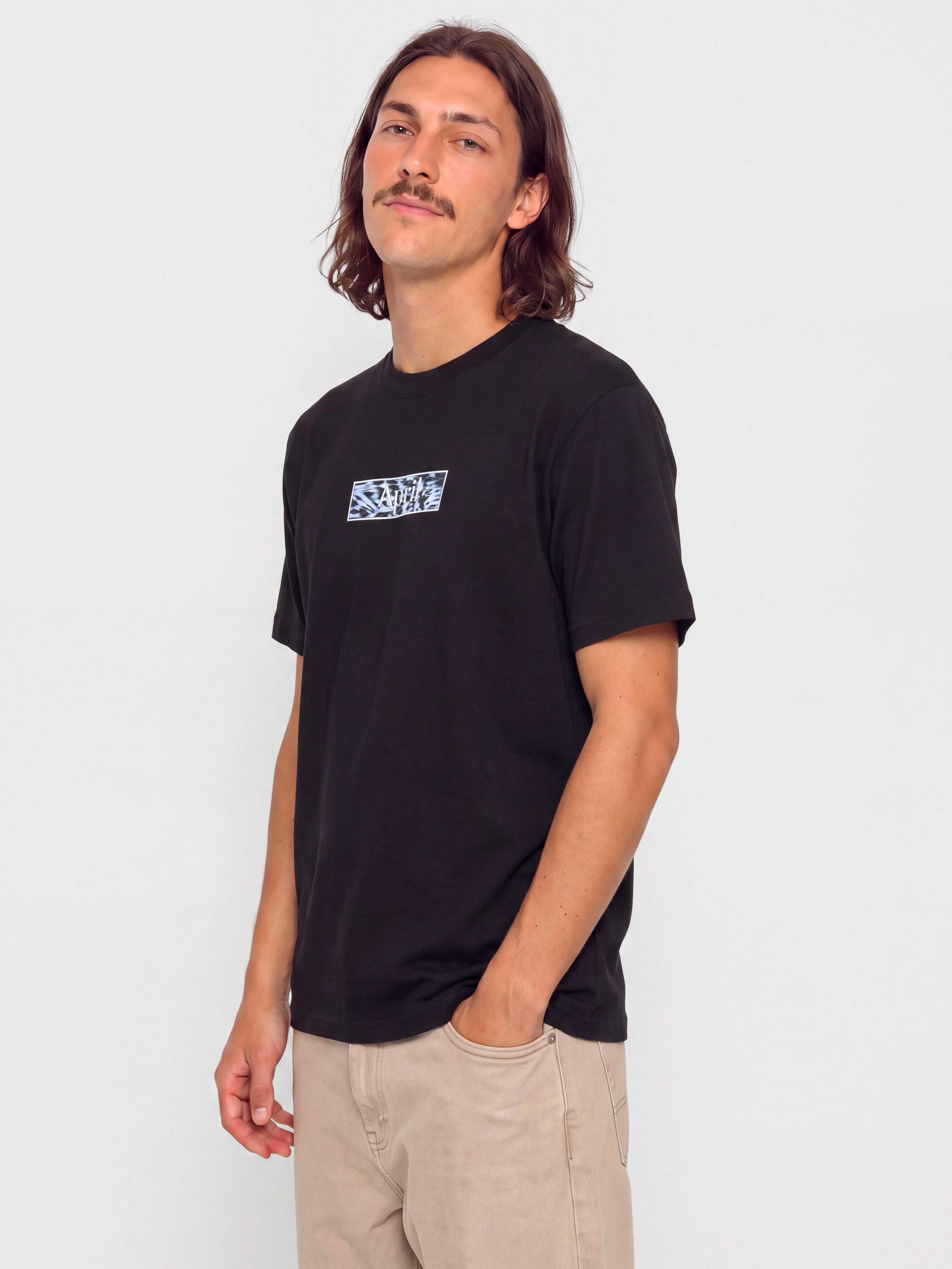 Póló April Skateboards Liquid (black)