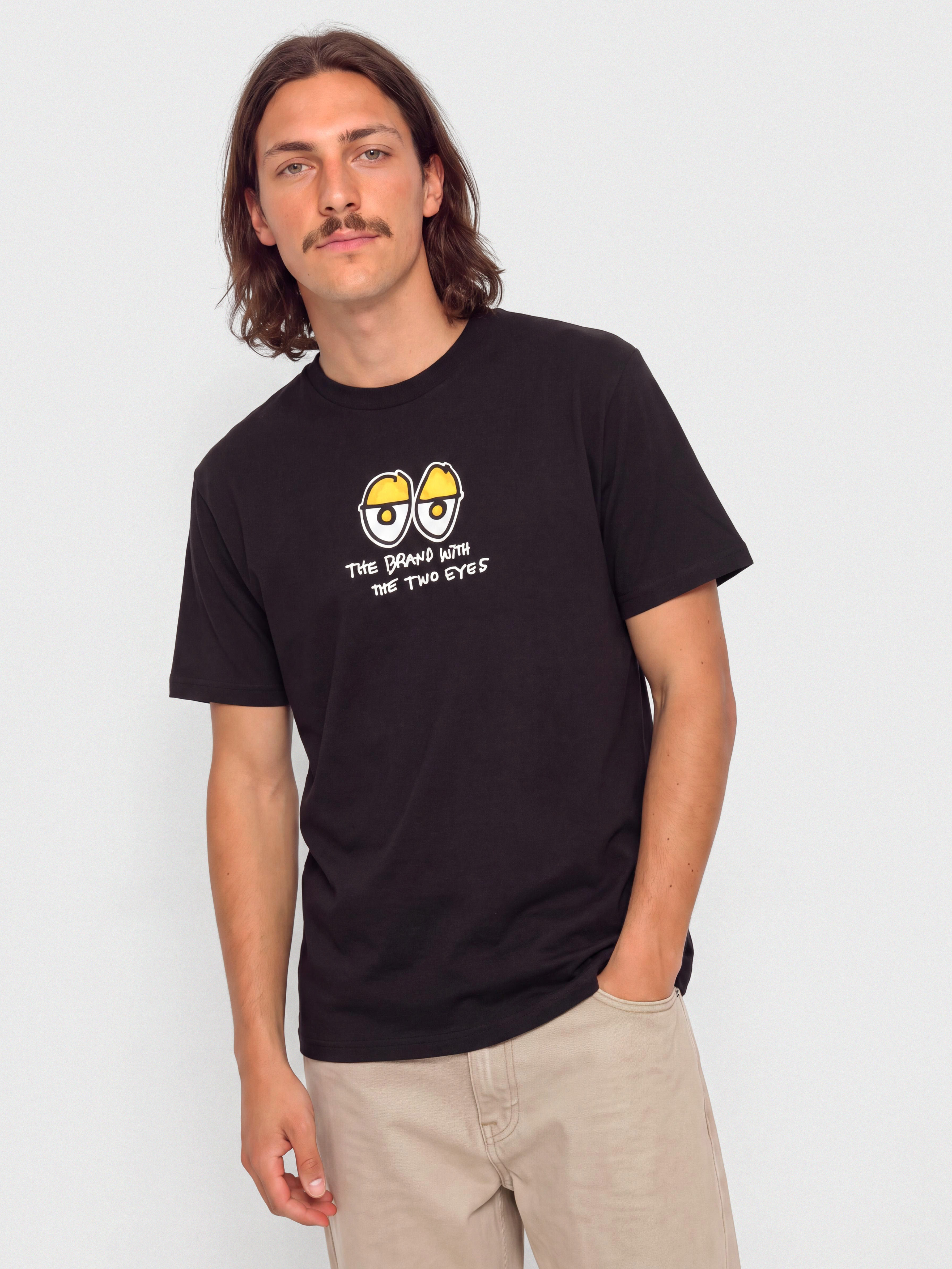 Póló Krooked Two Eyes Fill (black w/multi color print)
