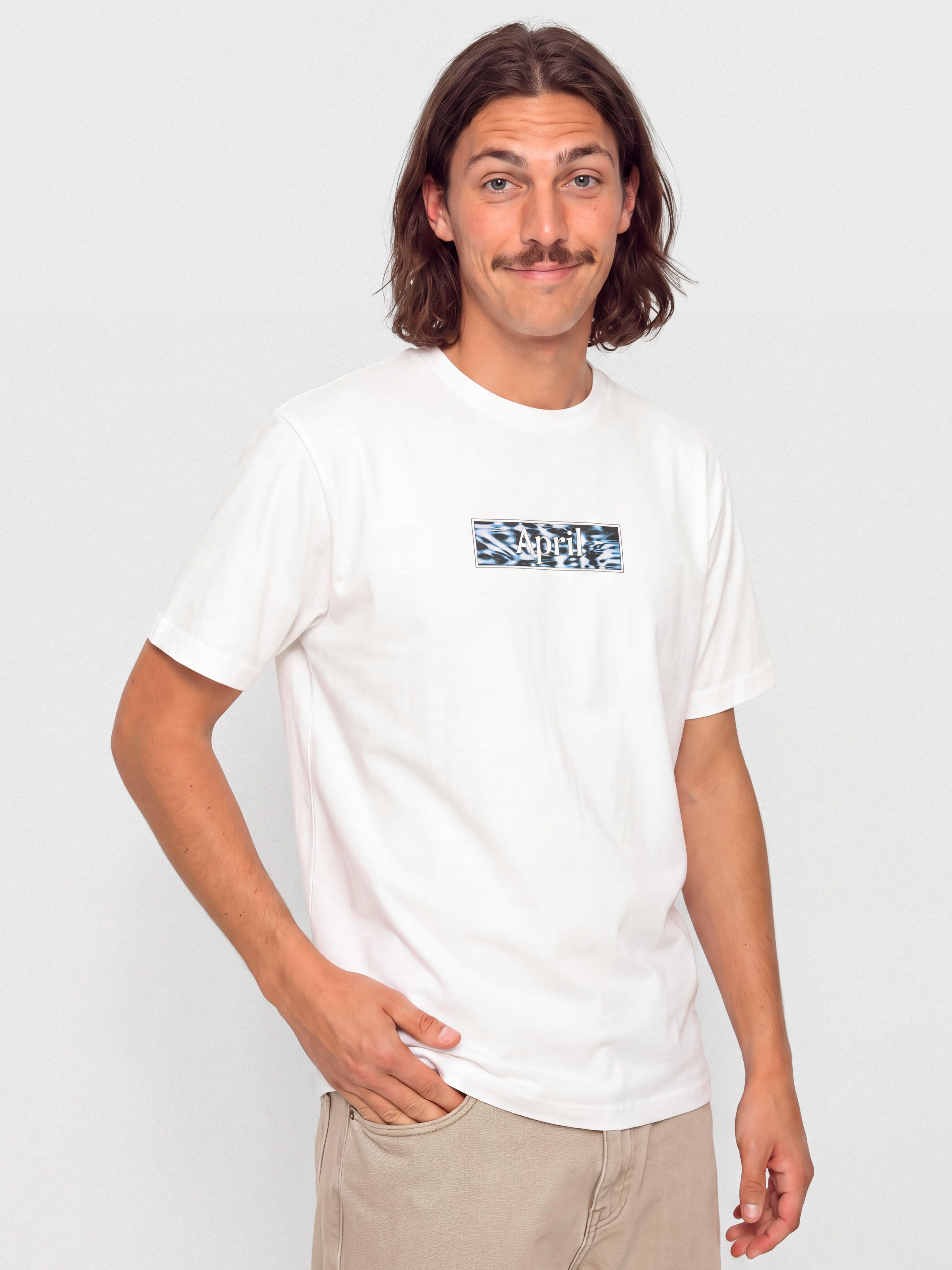 Póló April Skateboards Liquid (white)