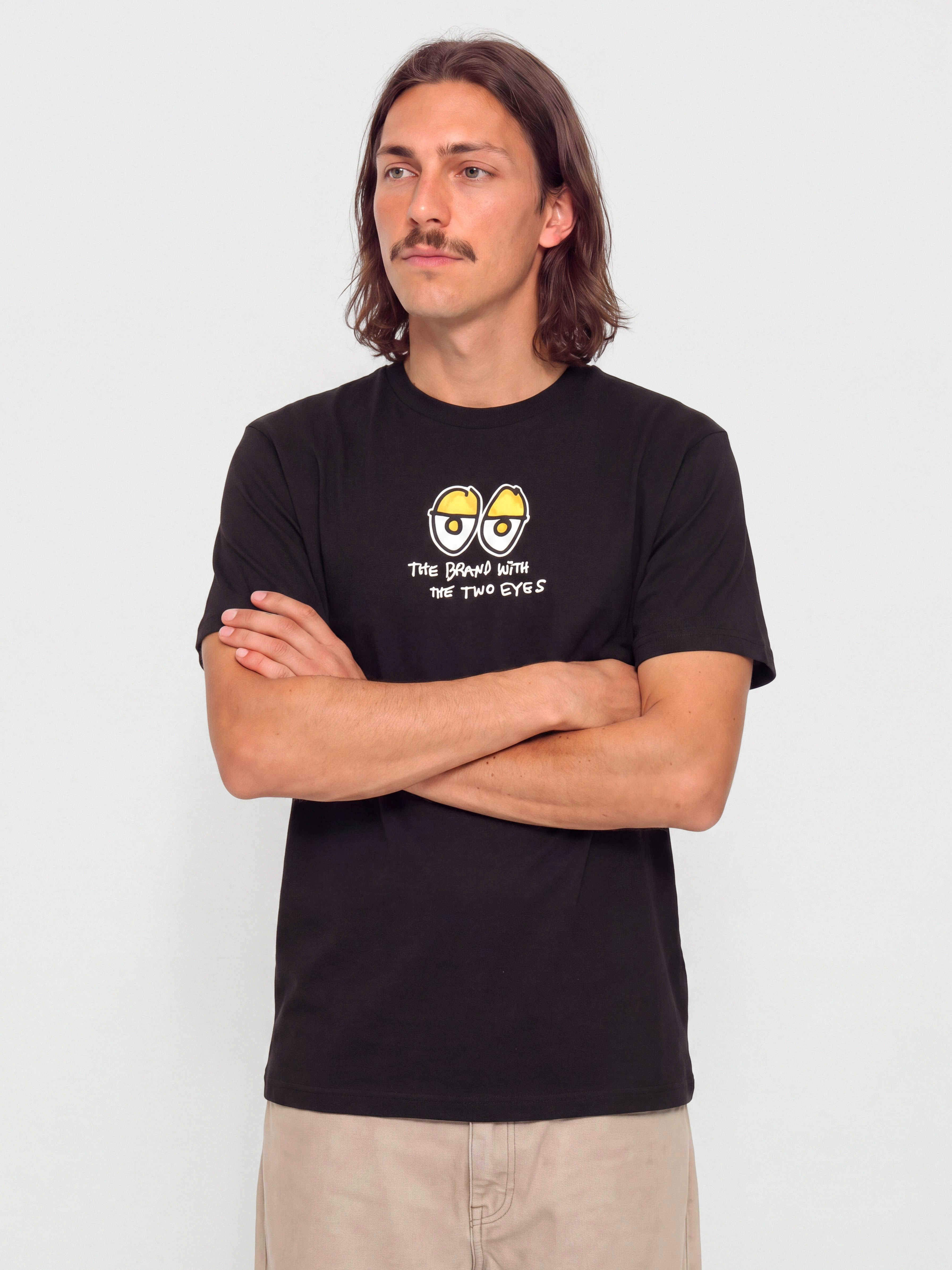Póló Krooked Two Eyes Fill (black w/multi color print)