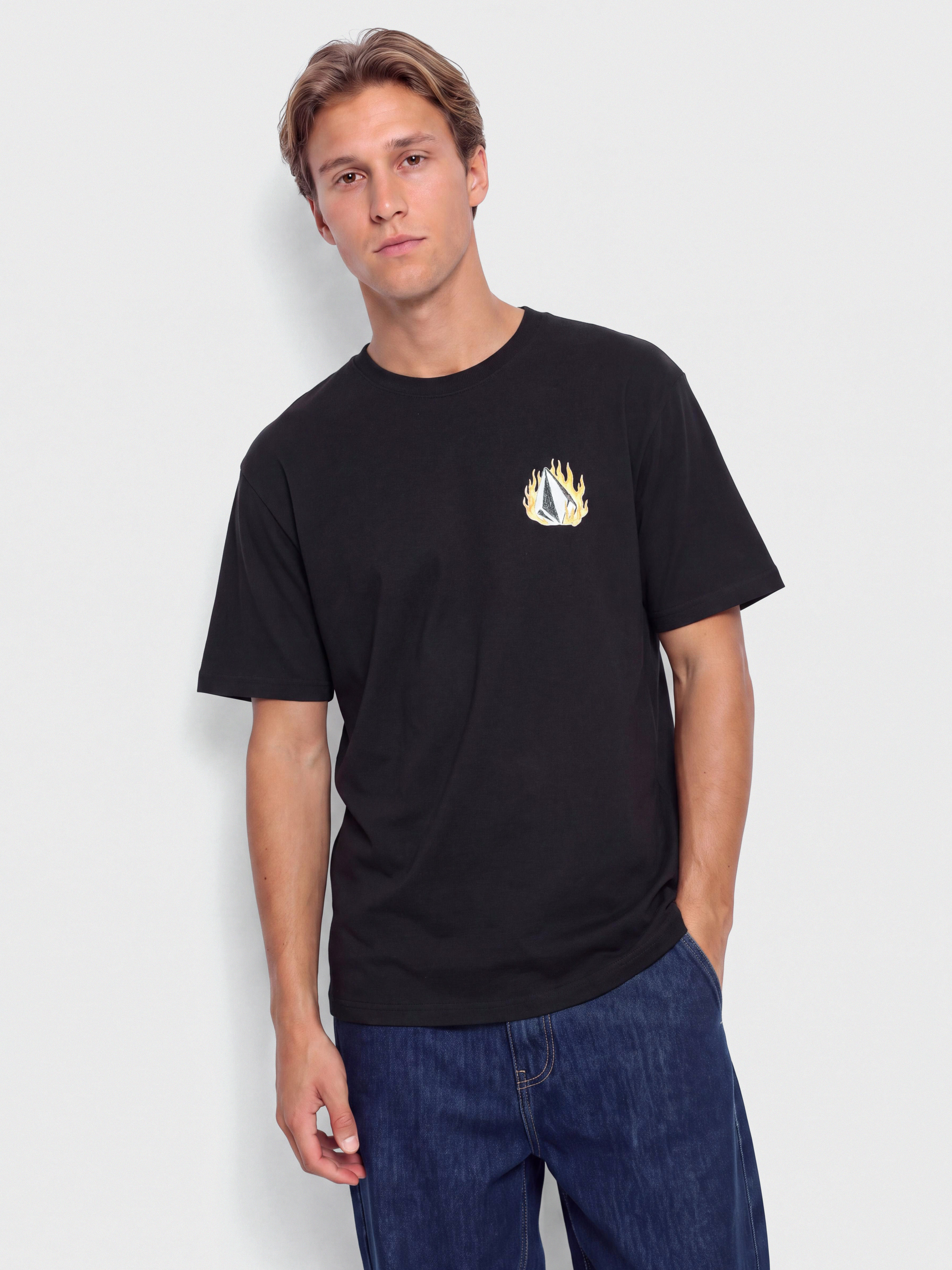 Póló Volcom Double Fantasy Lse (black)