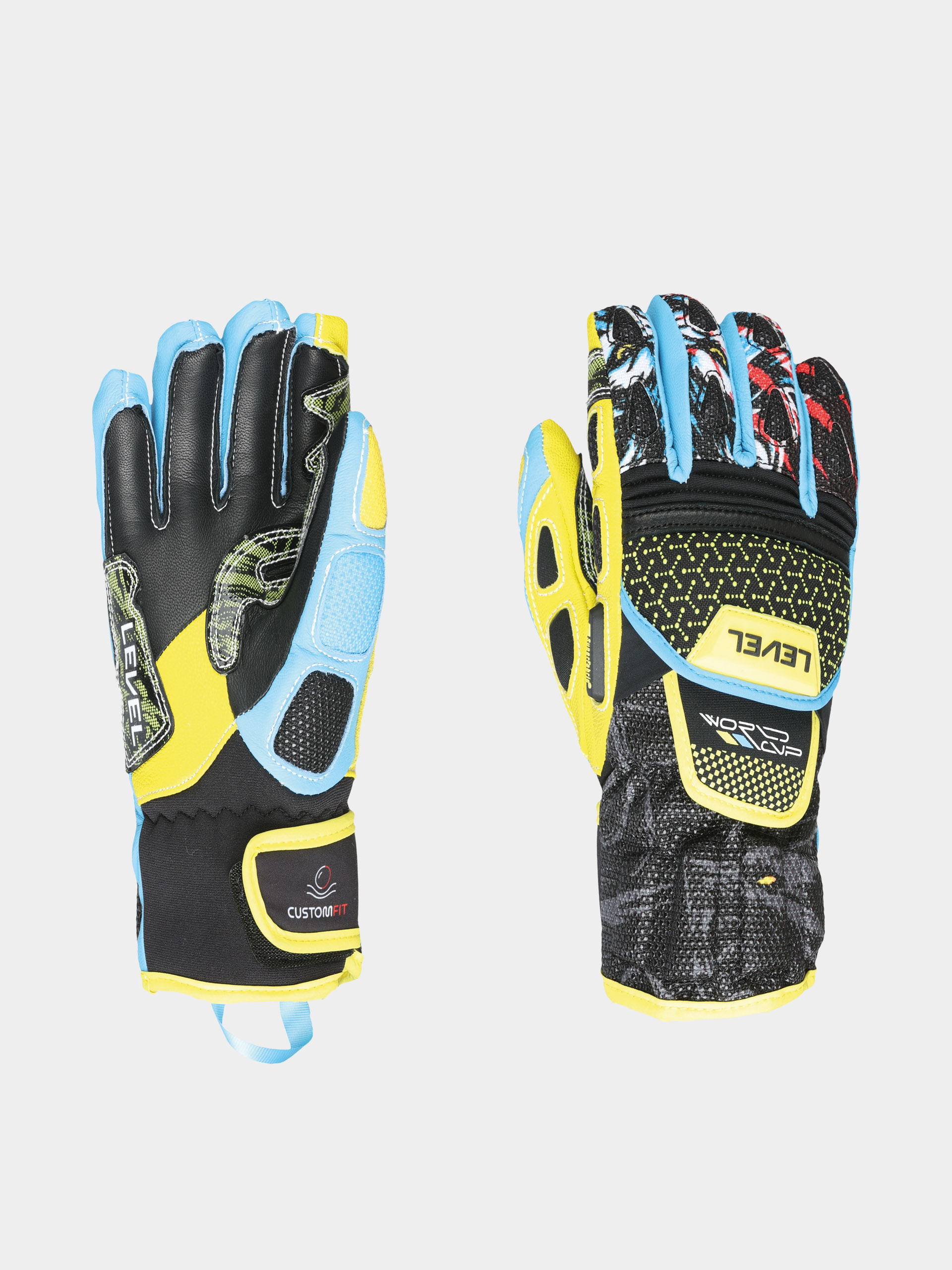 Kesztyű Level Worldcup Jr Cf JR (yellow blue)