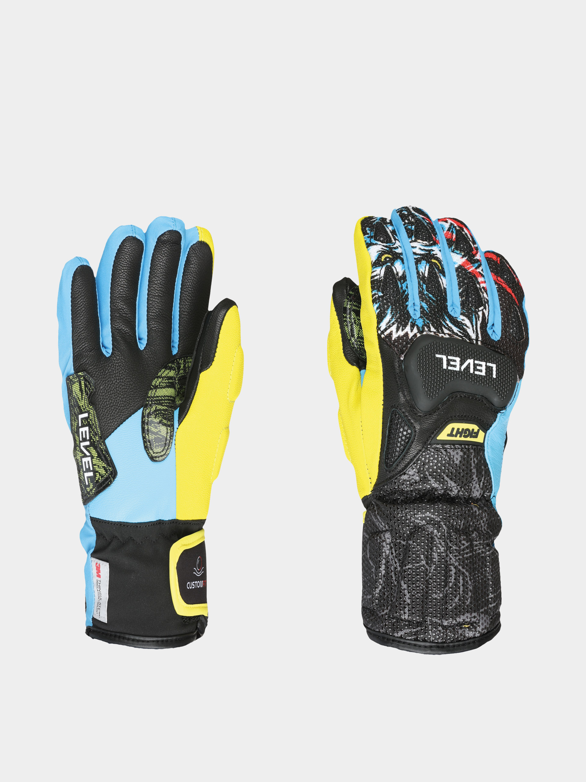 Kesztyű Level Sq Jr Cf JR (yellow blue)