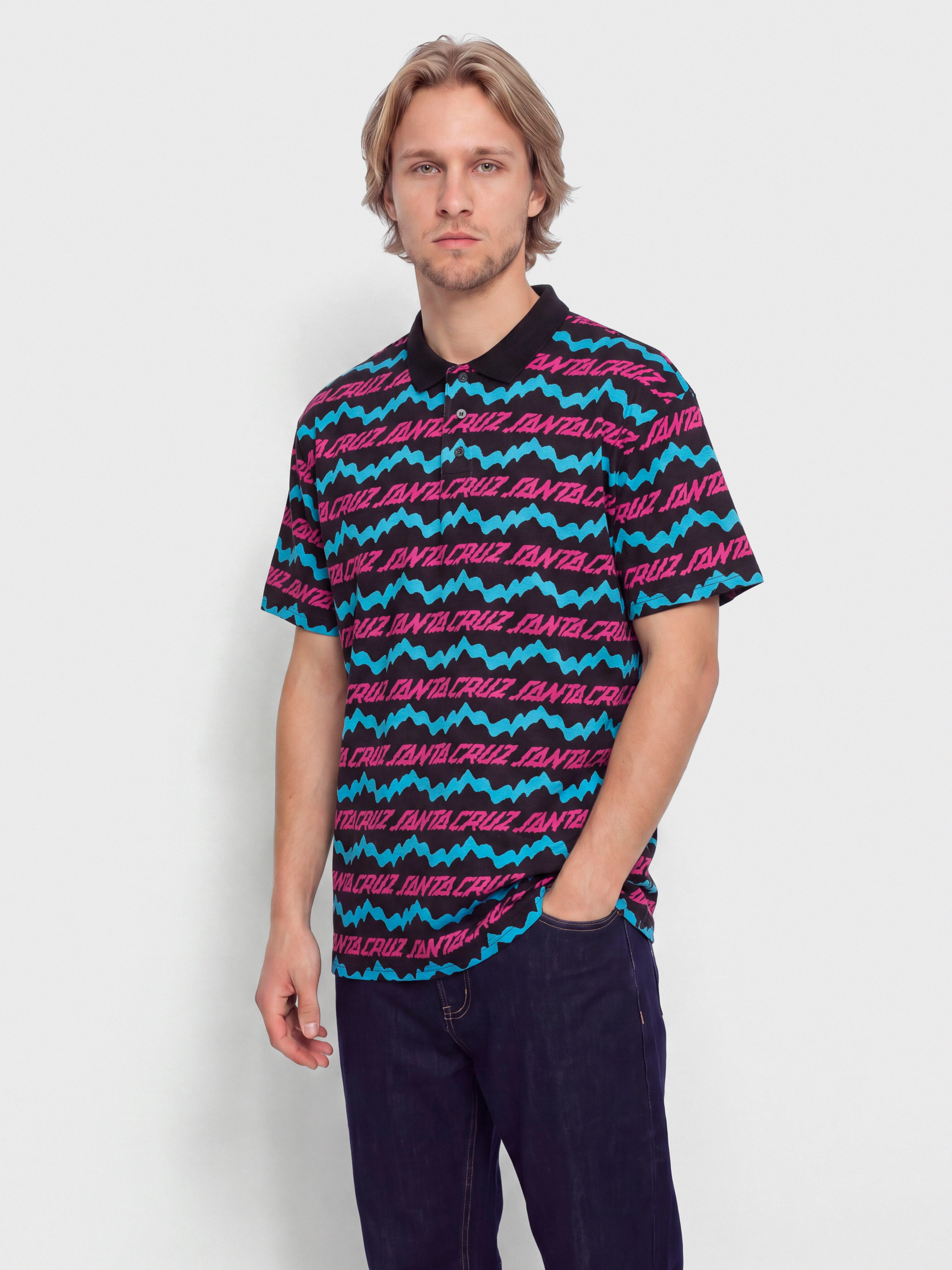Póló Santa Cruz Slime Drip Polo (black)