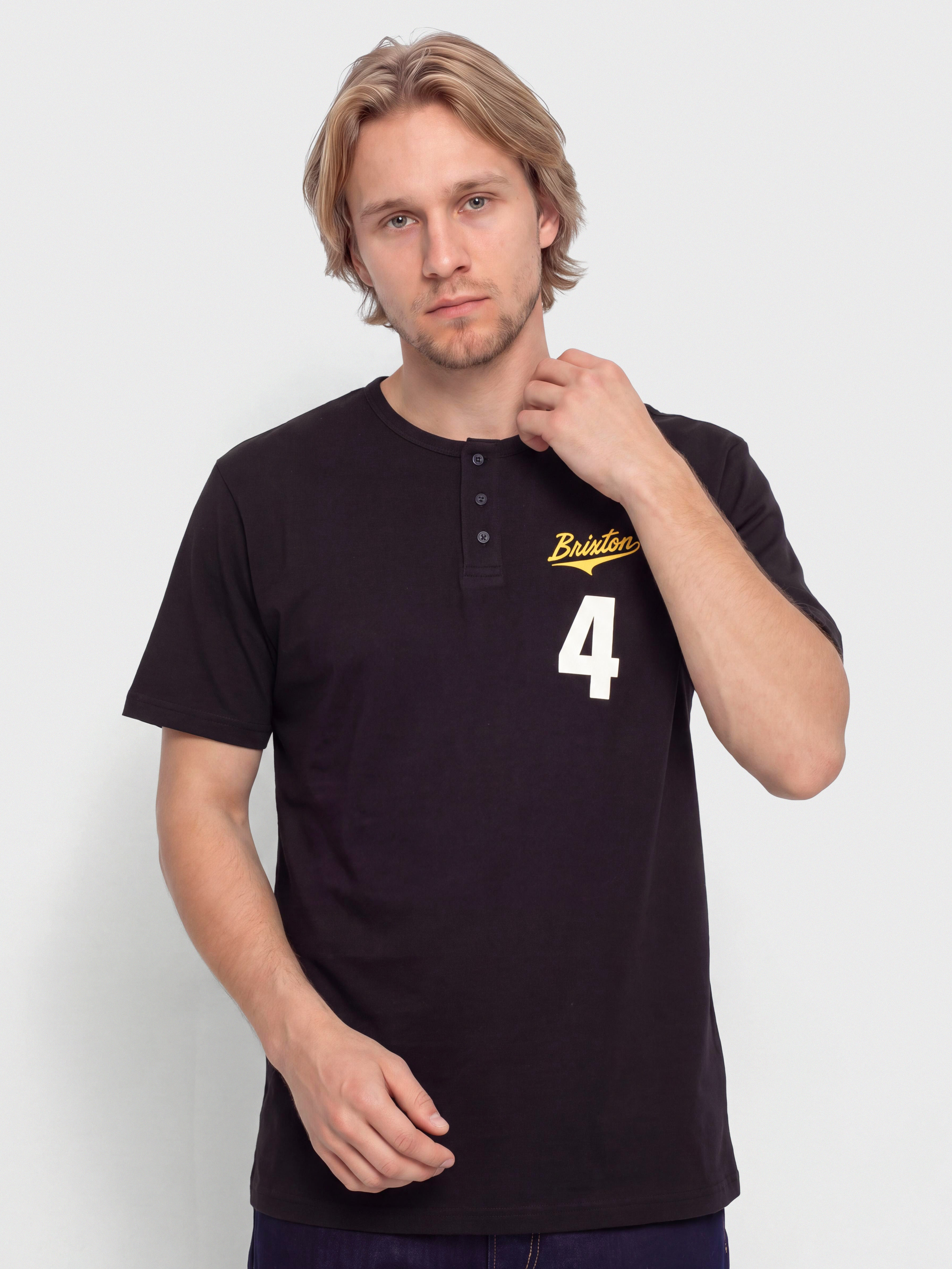 Brixton The League Baseball Póló (black/black)