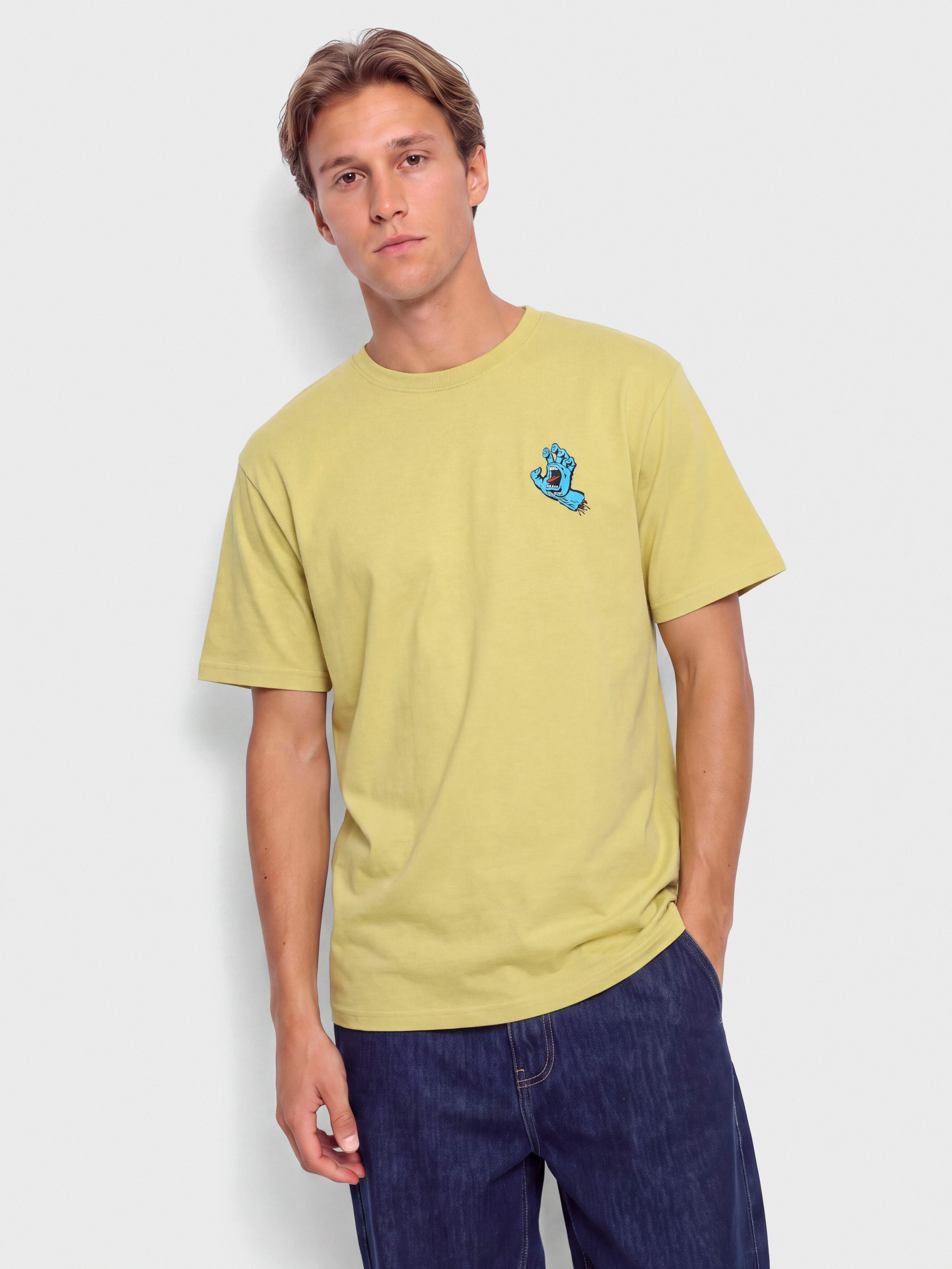 Póló Santa Cruz Screaming Hand Chest (faded khaki)