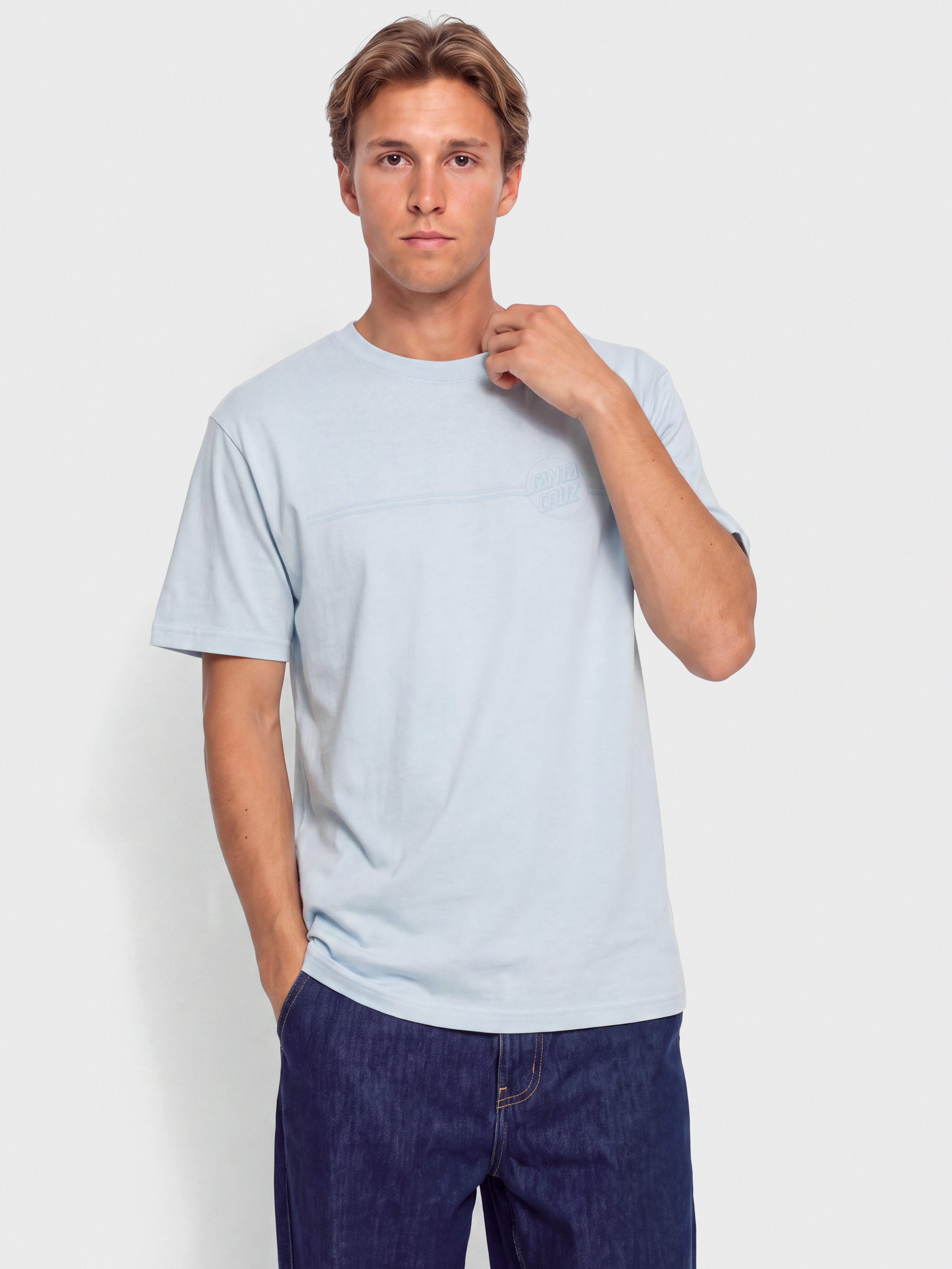 Santa Cruz Tonal Opus Dot Stripe Póló (fresh blue)