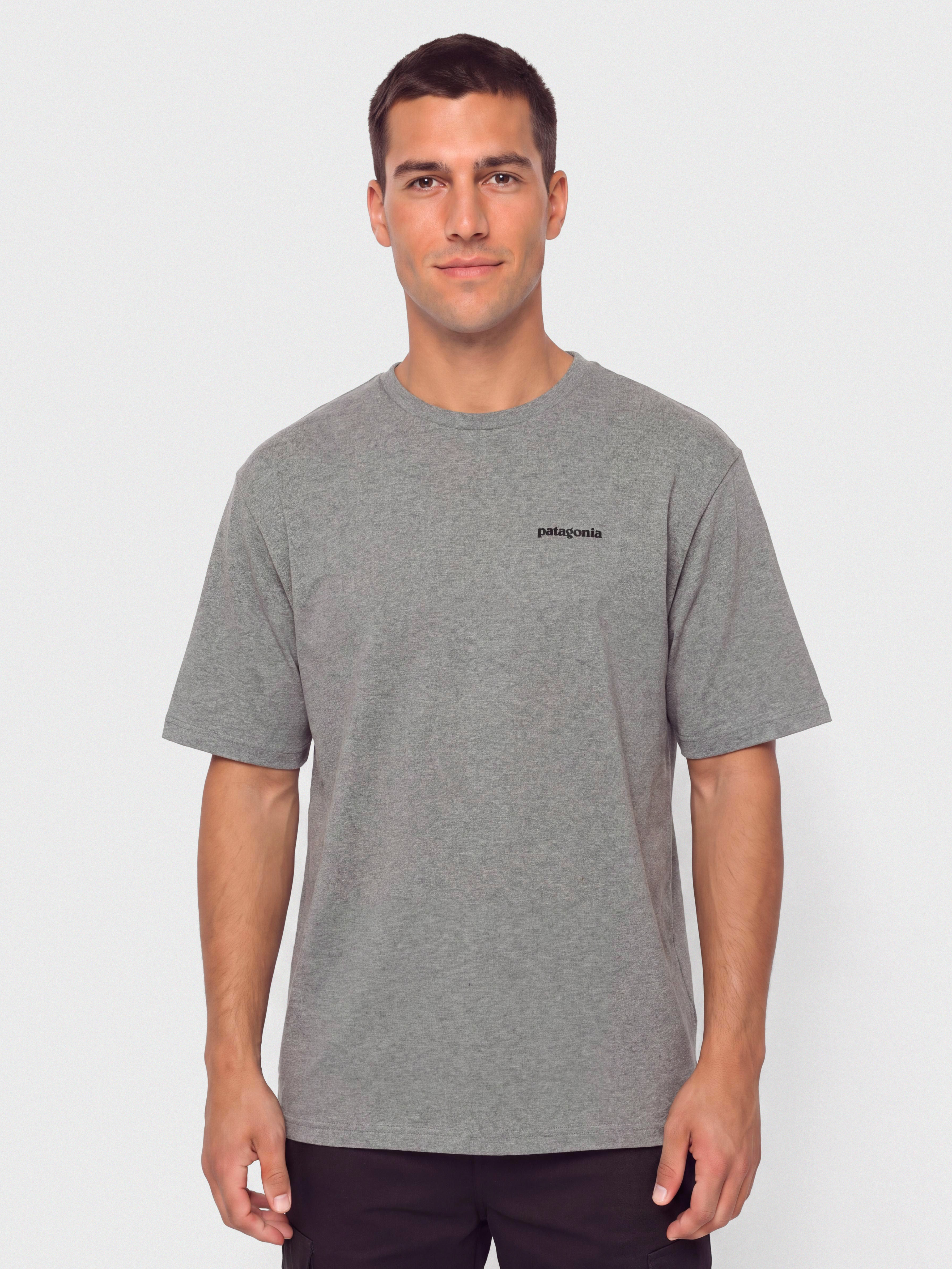 Patagonia P6 Logo Responsibili Ujjatlan felső (gravel heather)