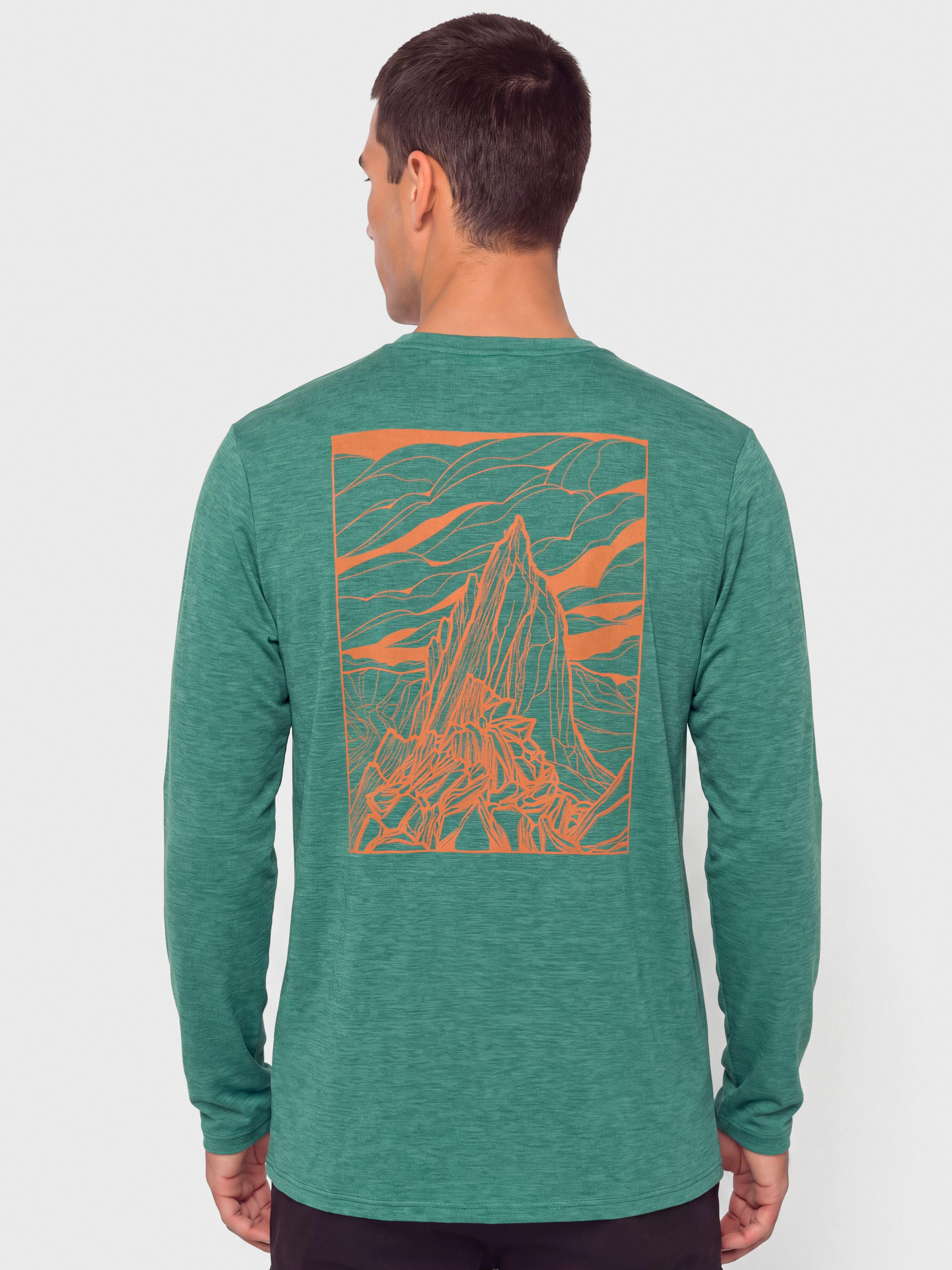 Patagonia Capilene Cool Cloud Crag Hosszu00fa ujju00fa felsu0151 (gem green/light gem green)