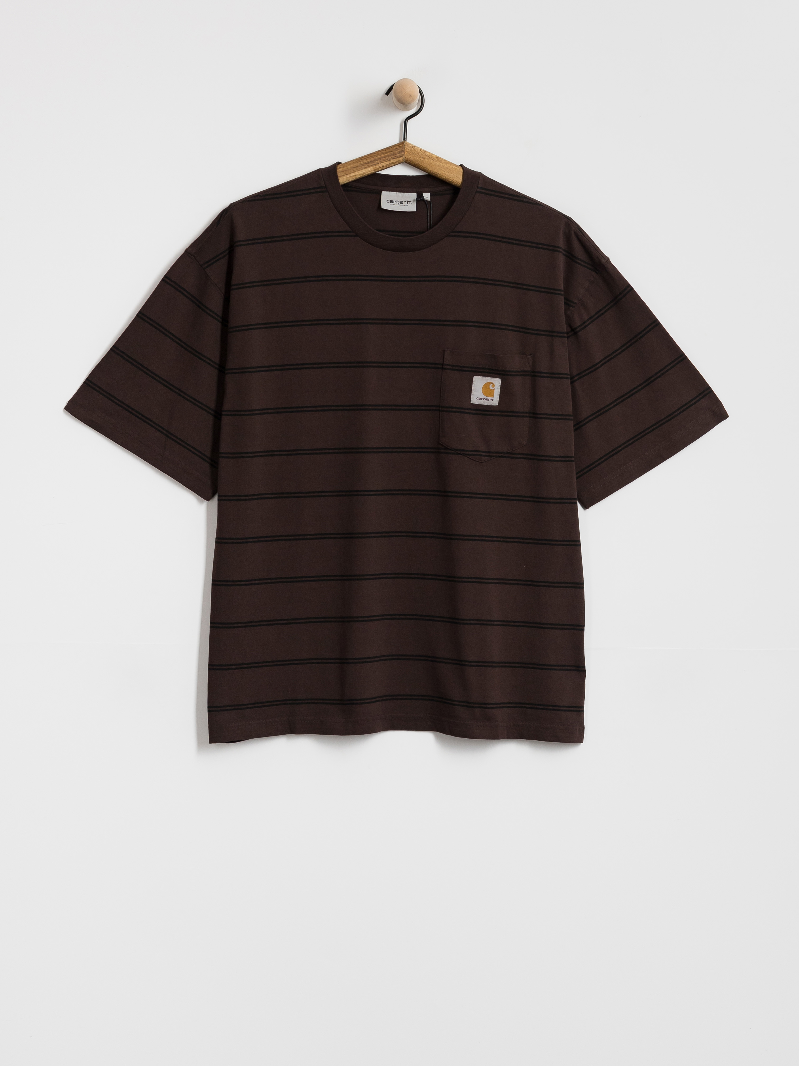 Póló Carhartt WIP Cardona Pocket (cardona stripe natural/palisander/garment dyed)