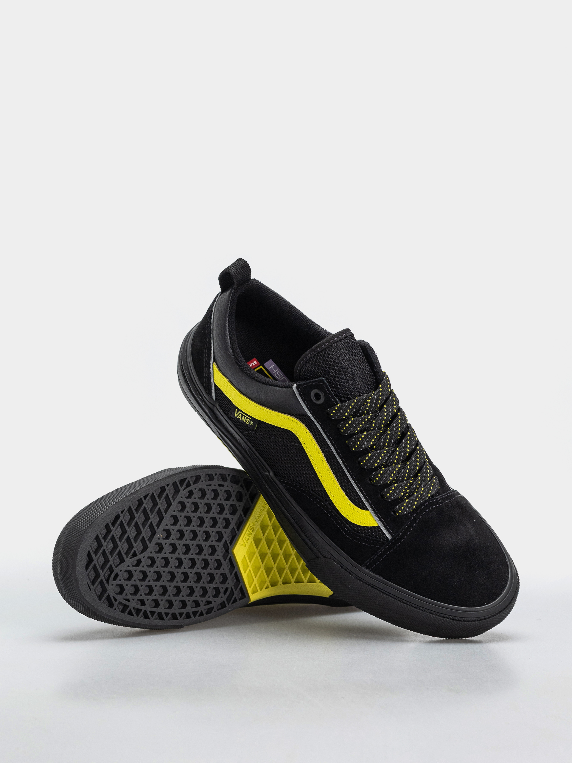 Vans Skate Old Skool Wafflecup Cipők (black/lime)