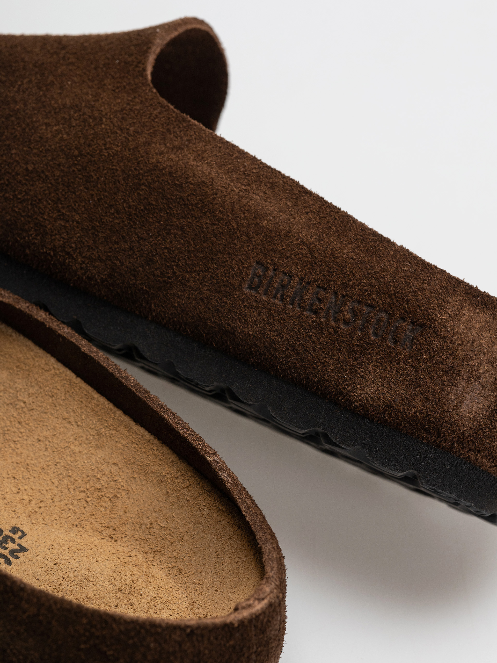 Birkenstock Amsterdam Wrapped Suede Leather Narrow Flip-flop papucsok (carafe)