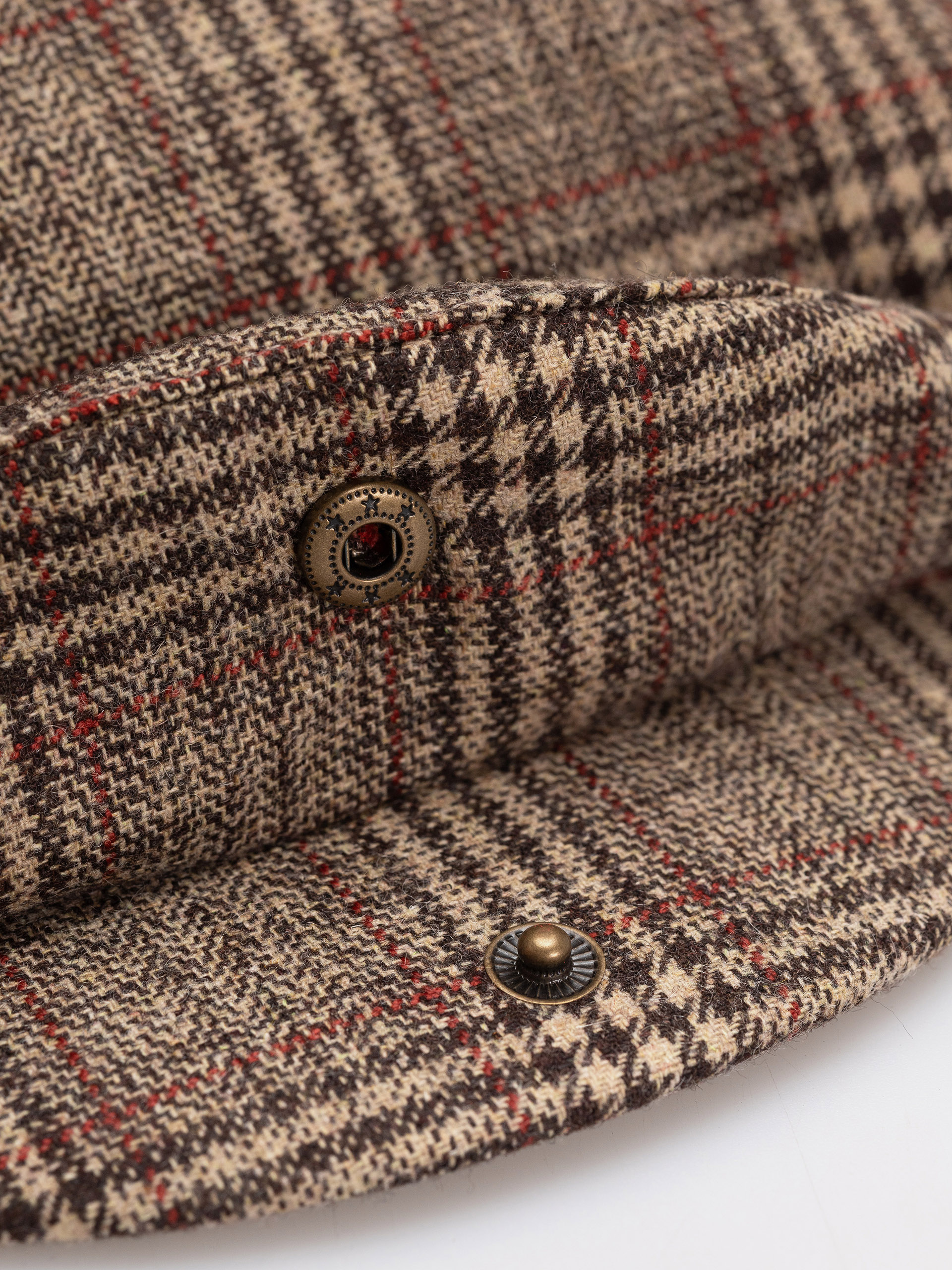 Flat cap Brixton Hooligan Snap Cap (brown/tan/red plaid)
