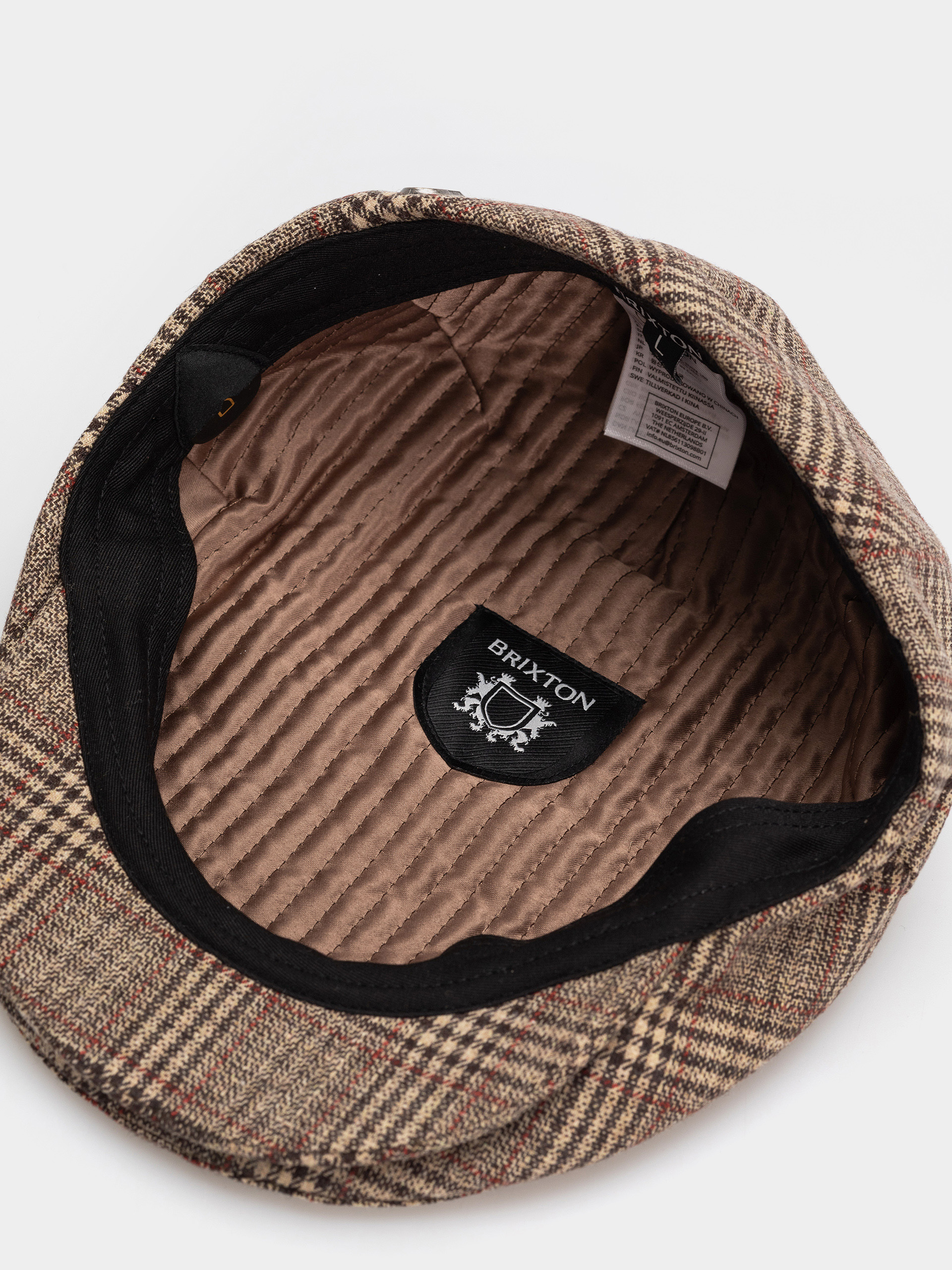 Flat cap Brixton Hooligan Snap Cap (brown/tan/red plaid)