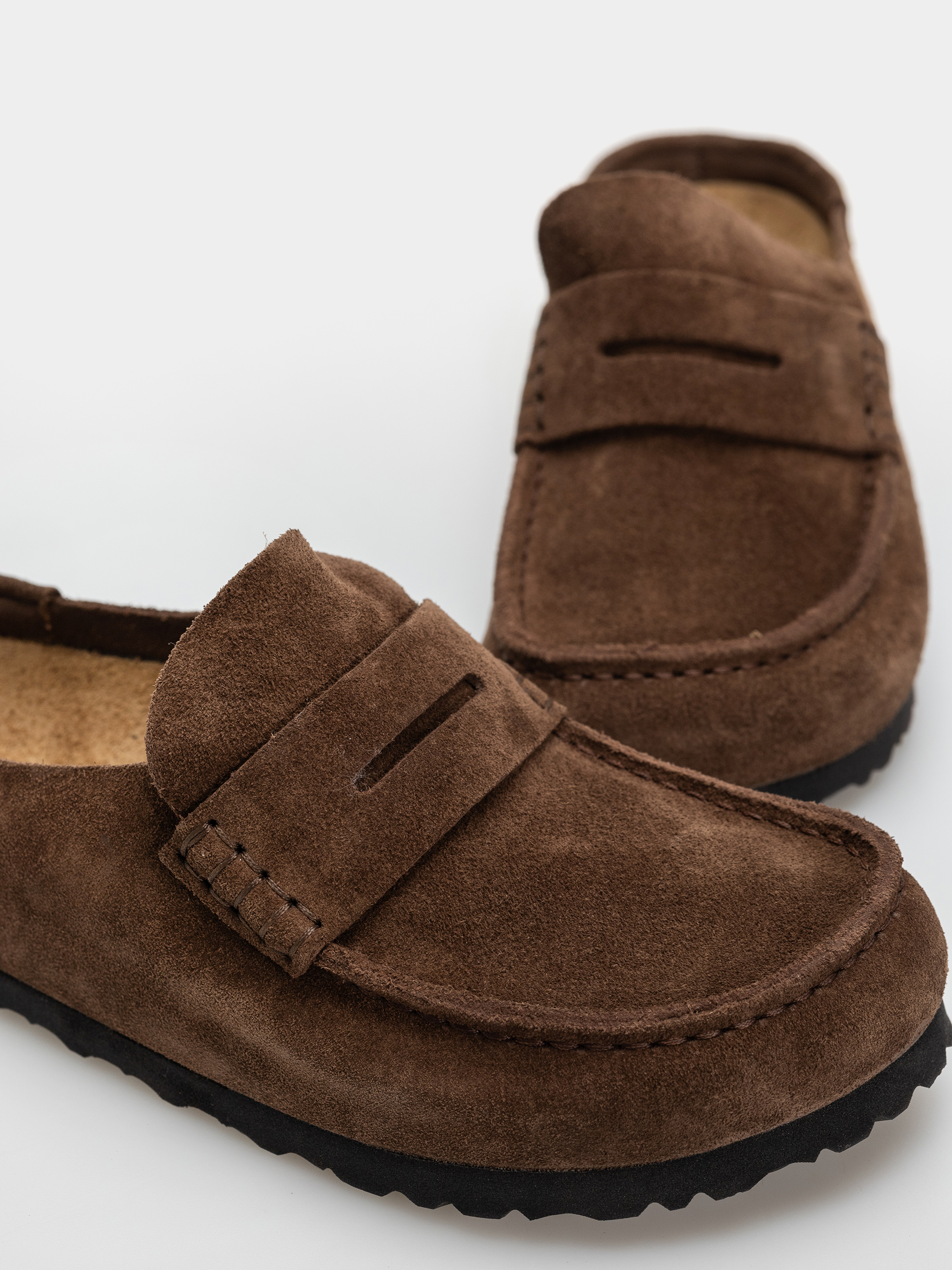 Birkenstock Naples Wrapped Suede Leather Narrow Flip-flop papucsok (carafe)