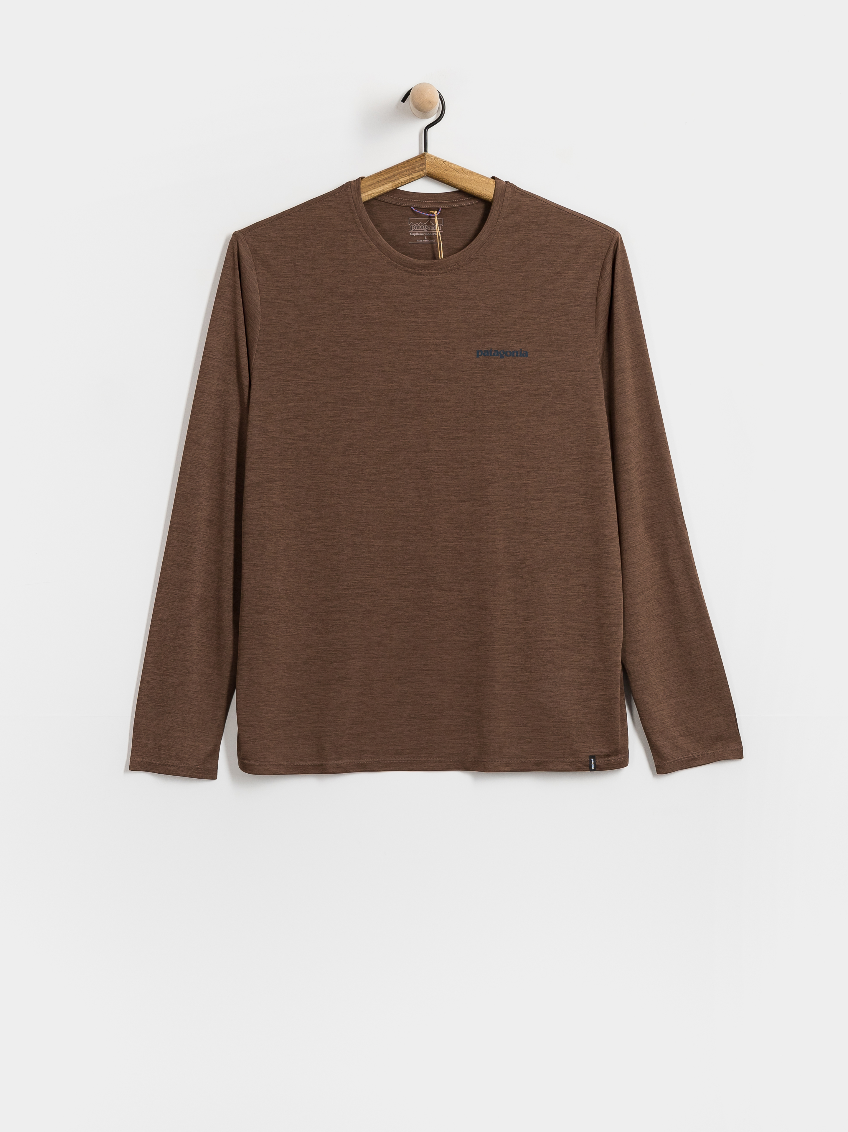 Patagonia Cap Cool Daily Boardshort Logo Hosszú ujjú felső (berm brown light berm brown x dye)