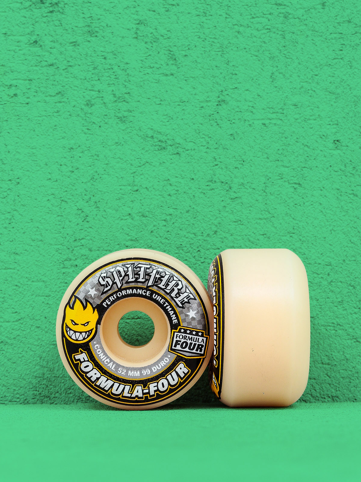 Kerekek Spitfire Formula Four 99 Duro Conical (yellow print/white)