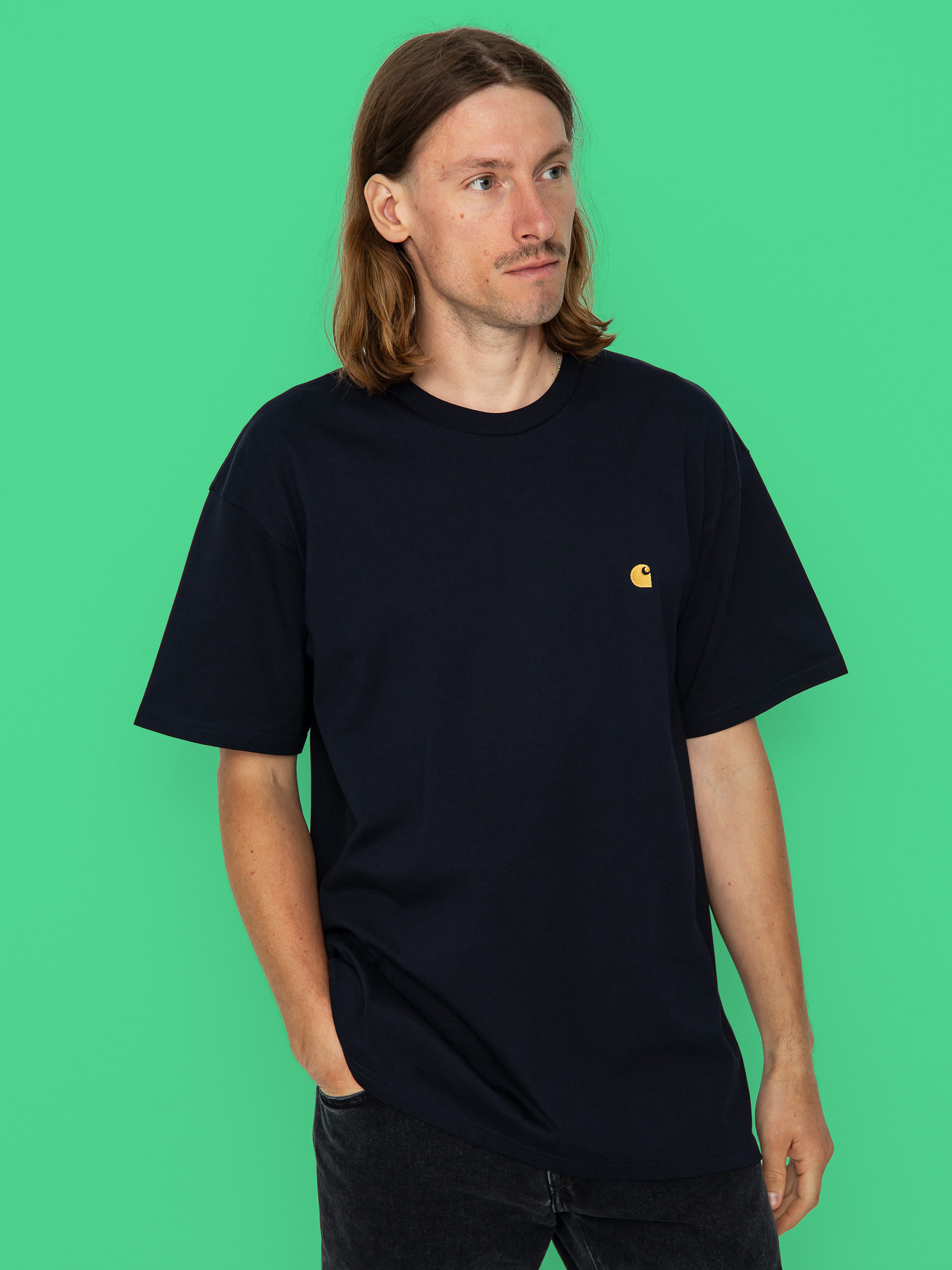 Carhartt WIP Chase Pu00f3lu00f3 (dark navy/gold)