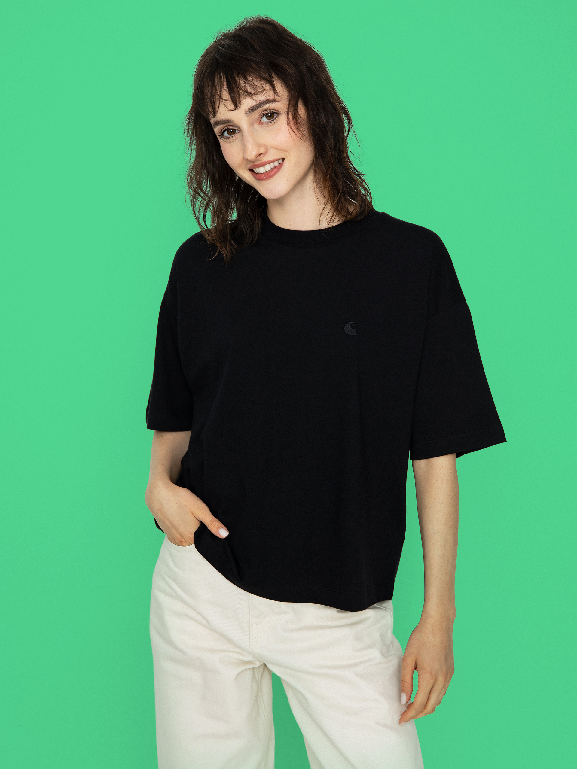 Carhartt WIP Chester Póló Wmn (black)
