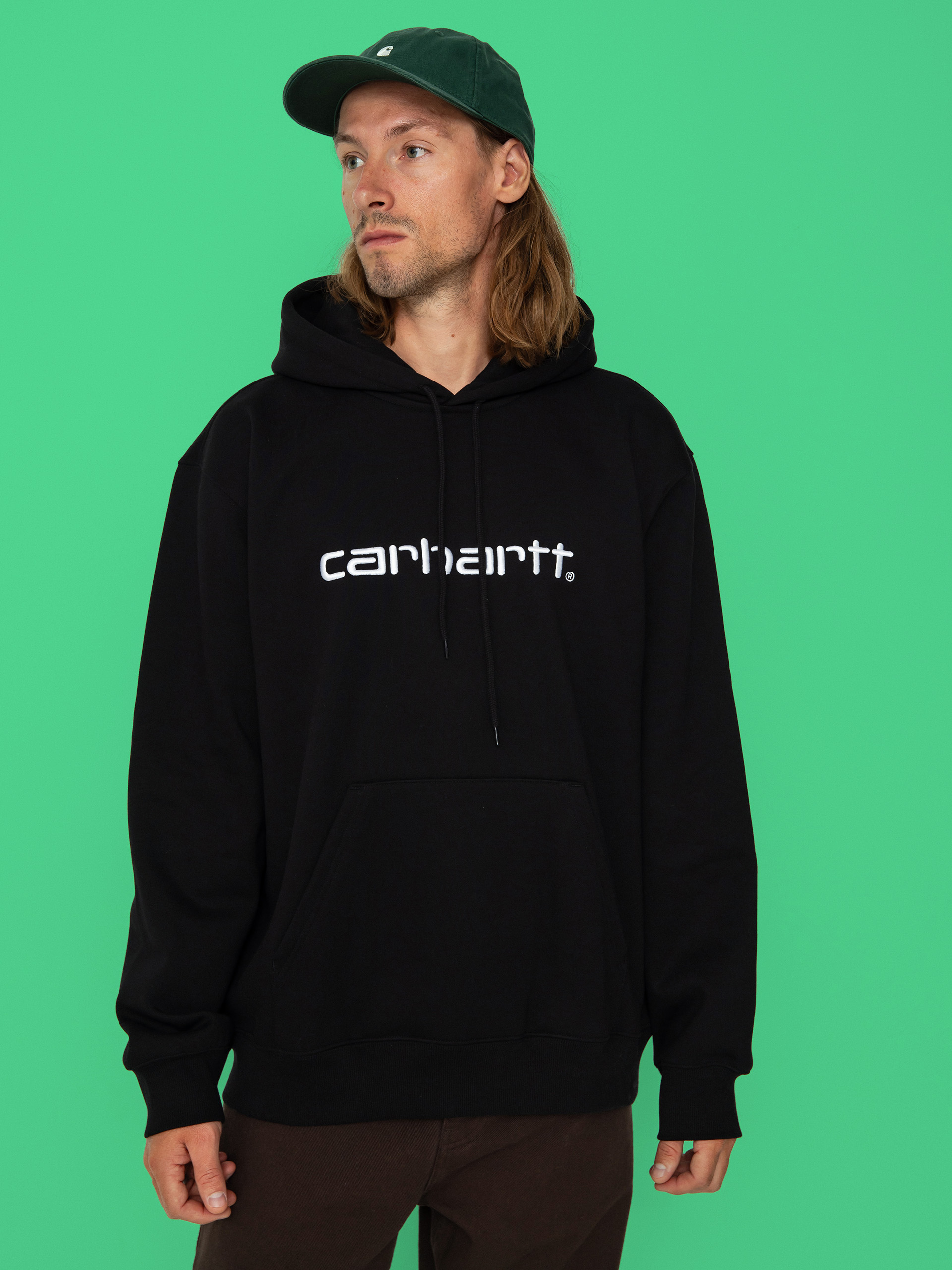 Carhartt WIP Carhartt HD Kapucnis pulóver (black/white)