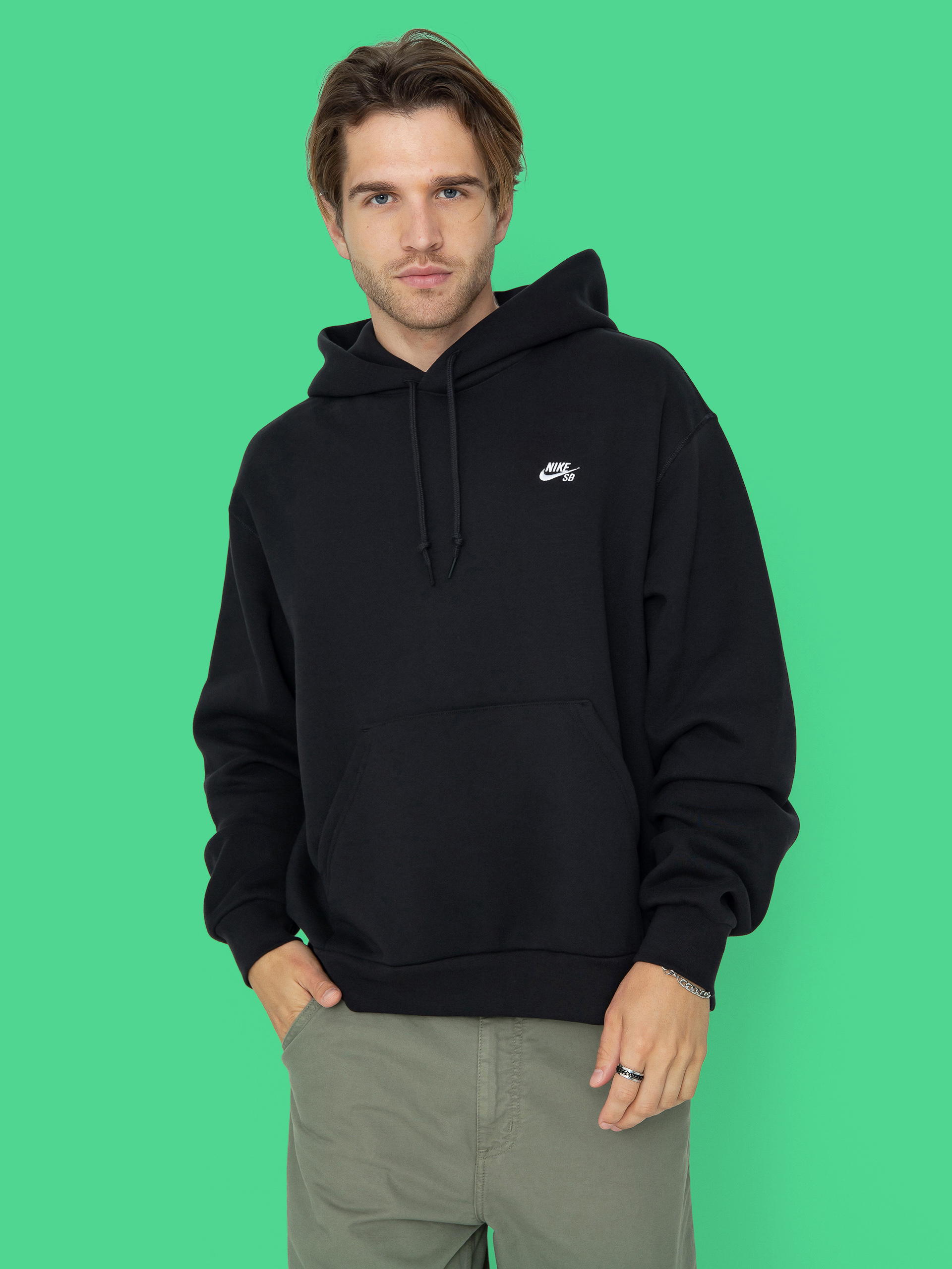 Nike SB Essential Logo HD Kapucnis pulu00f3ver (black/white)