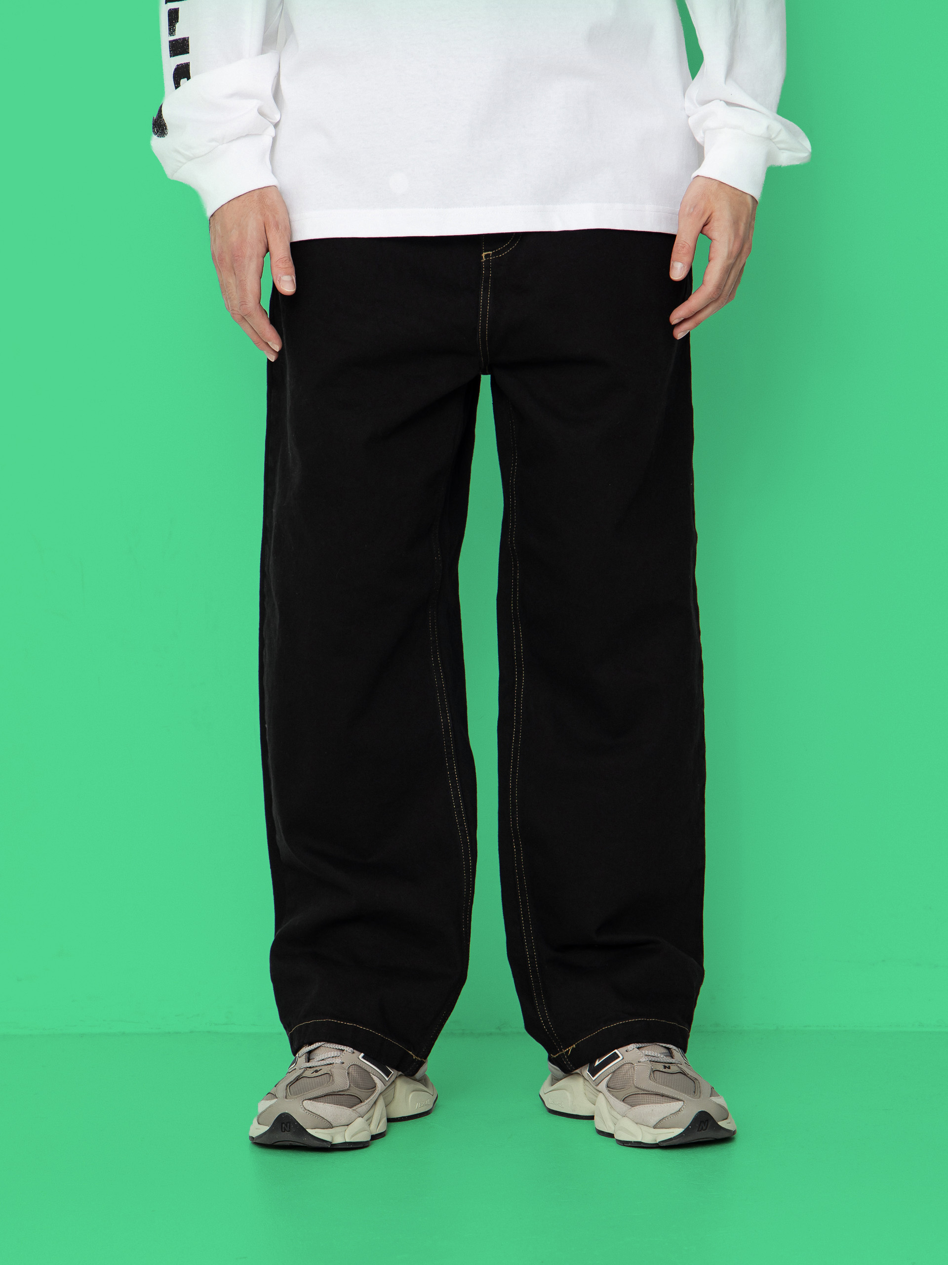 Carhartt WIP Brandon Kisnadrág (black rinsed)
